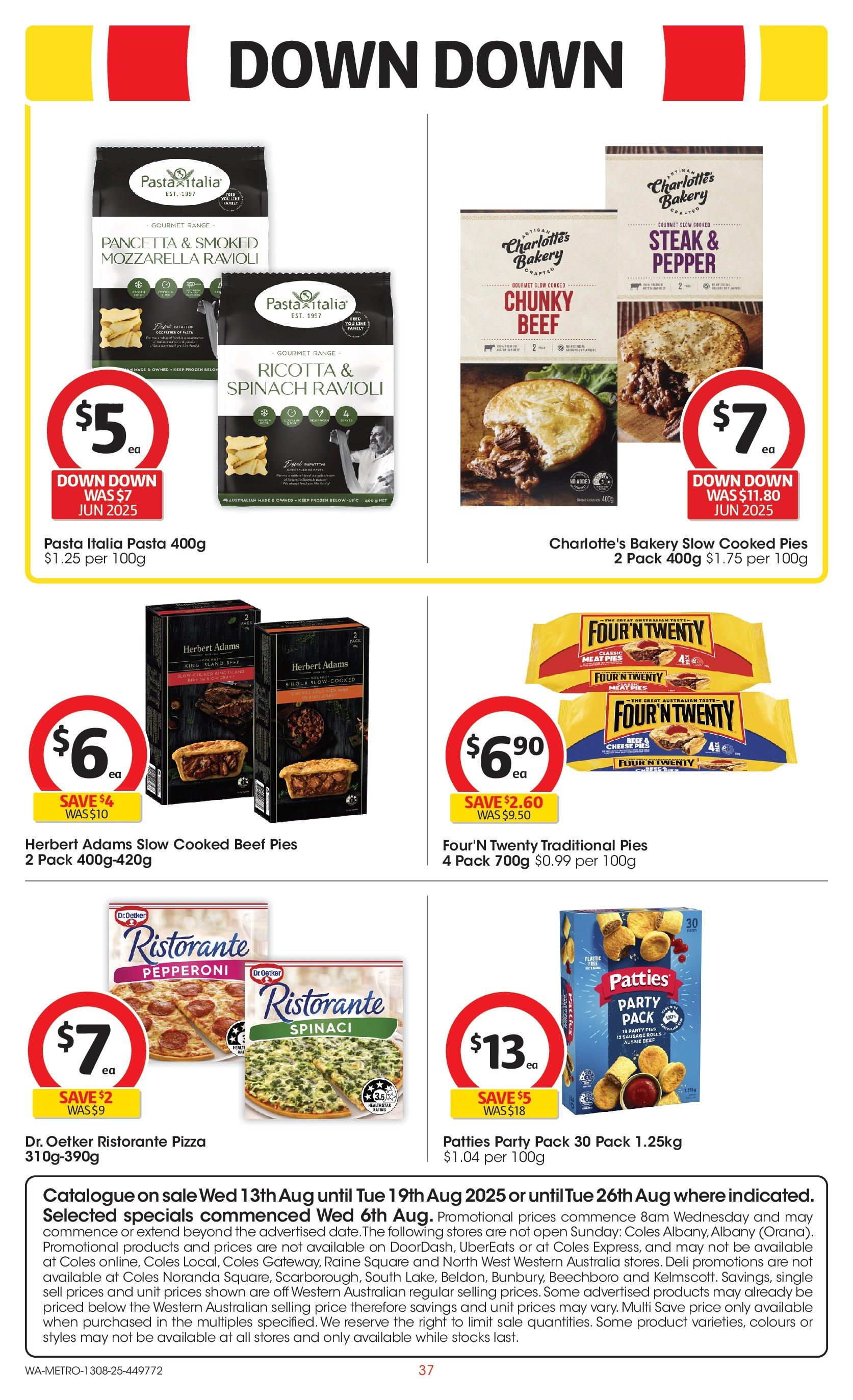﻿﻿Coles catalogue valid from 13/08/2025 > Online Australia | Page: 37 | Products: Beef, Meat, Spinach, Pies