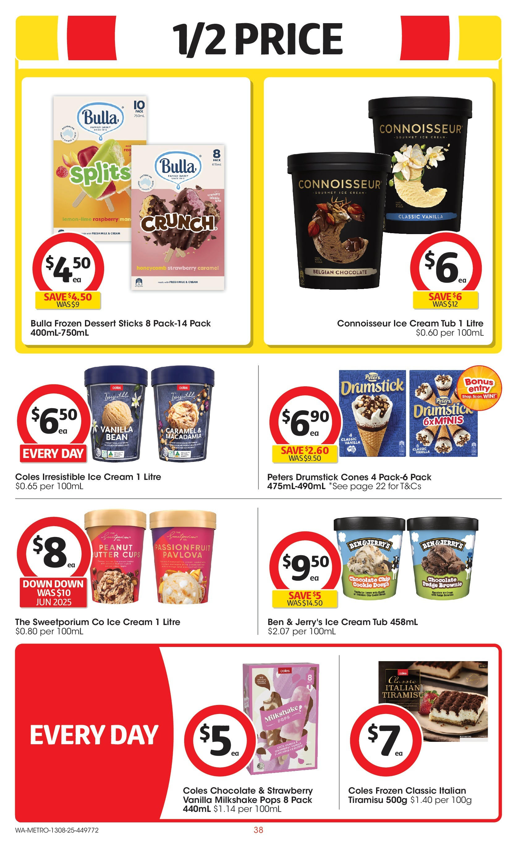 ﻿﻿Coles catalogue valid from 13/08/2025 > Online Australia | Page: 38 | Products: Milk, Dairy, Passionfruit, Cream
