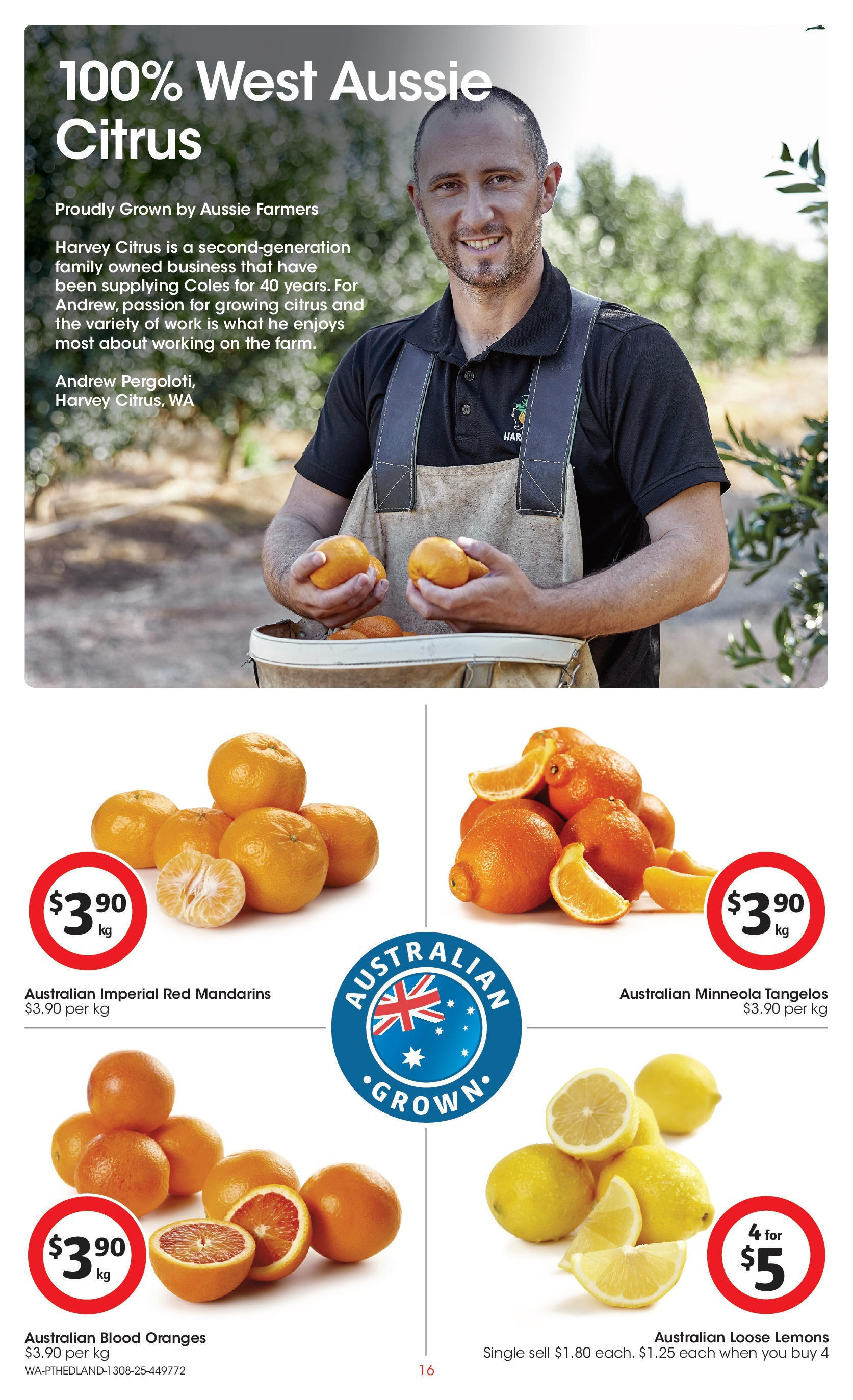﻿﻿Coles catalogue valid from 13/08/2025 > Online Australia | Page: 16 | Products: Oranges, Mandarins