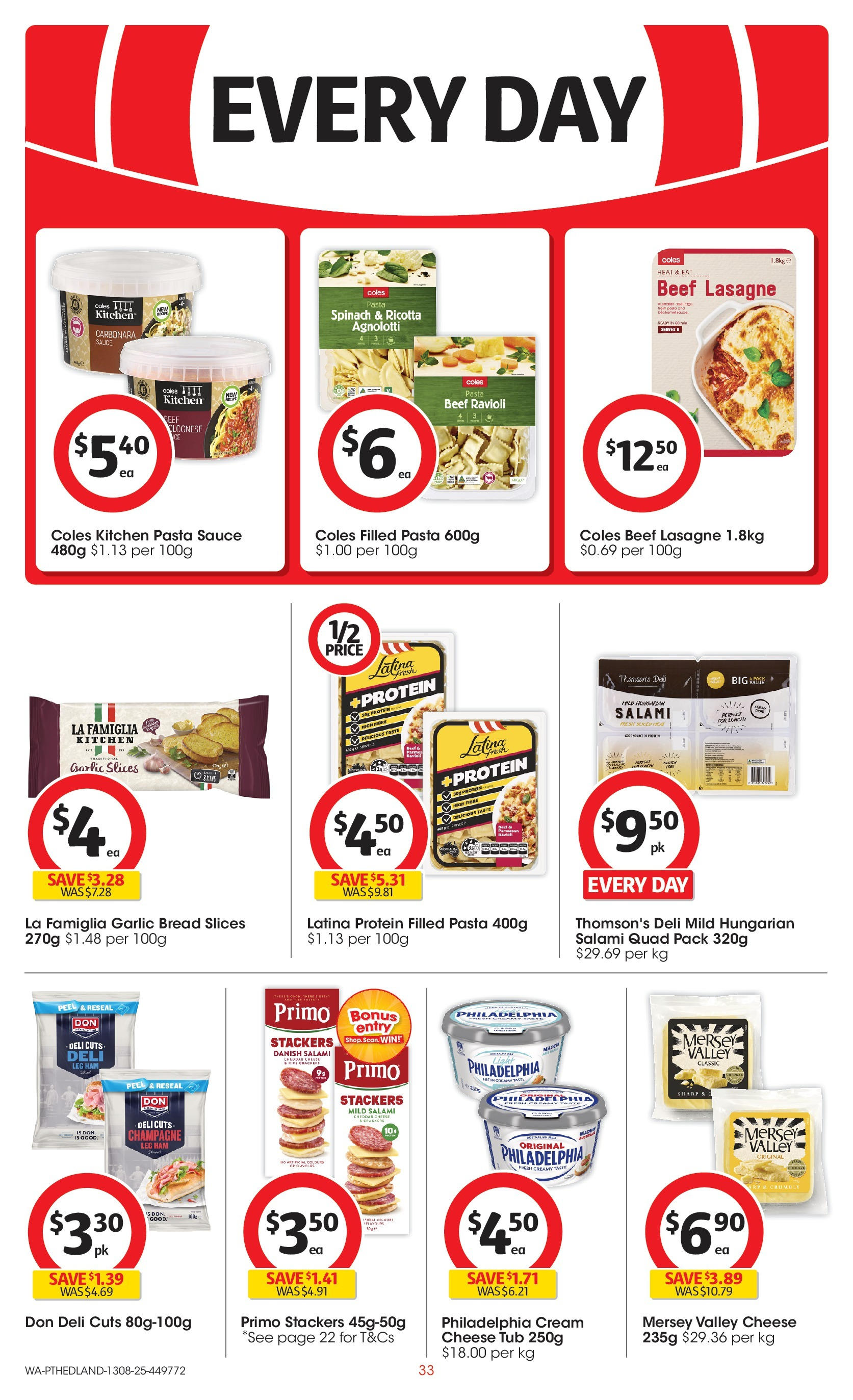 ﻿﻿Coles catalogue valid from 13/08/2025 > Online Australia | Page: 33 | Products: Light, Peel, Pasta, Sauce