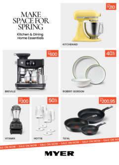 Preview of catalogue Catalogue Make Space for Spring Kitchen & Dining Home Essentials from shop Myer valid 11/08/2025