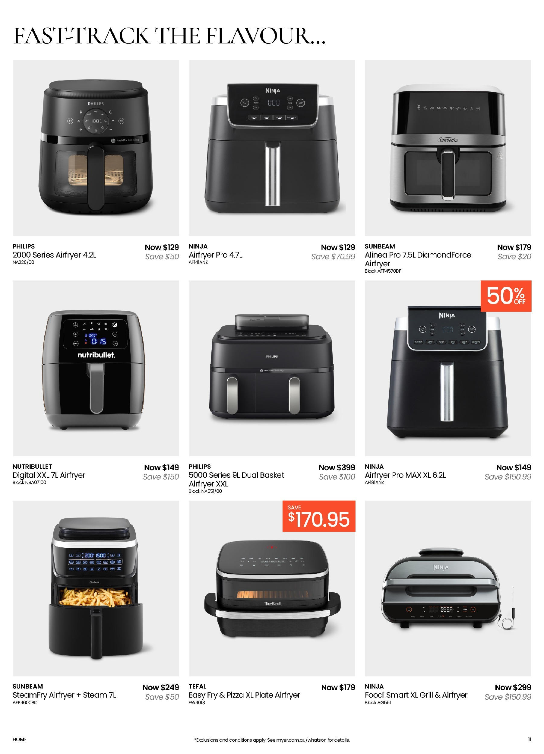 Myer Catalogue Make Space for Spring Kitchen & Dining Home Essentials - 11/08/2025 > weekly / monthly specials | Page: 11 | Products: Basket, Pizza, Digital, Grill