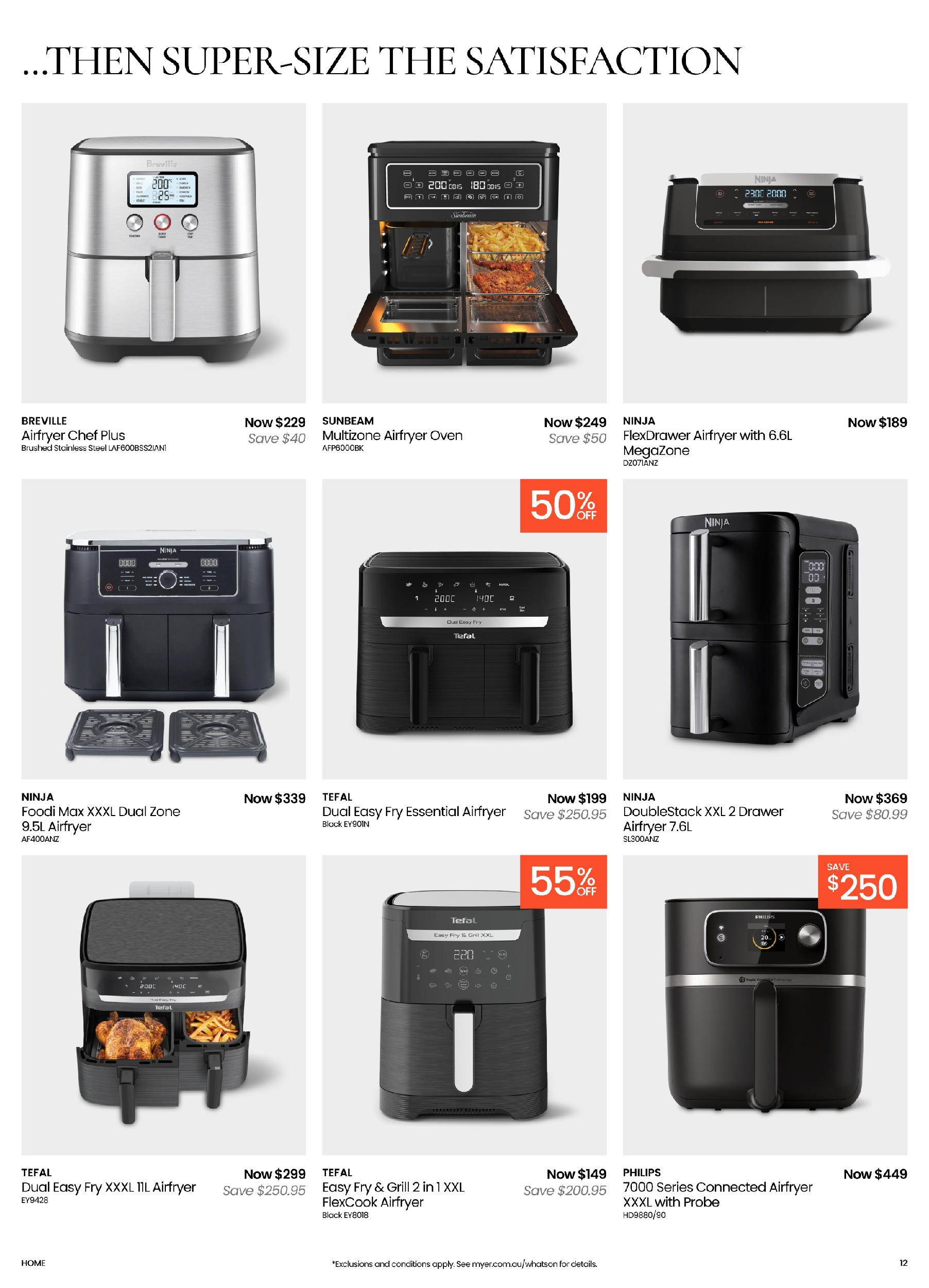 Myer Catalogue Make Space for Spring Kitchen & Dining Home Essentials - 11/08/2025 > weekly / monthly specials | Page: 12 | Products: Drawer, Oven, Grill