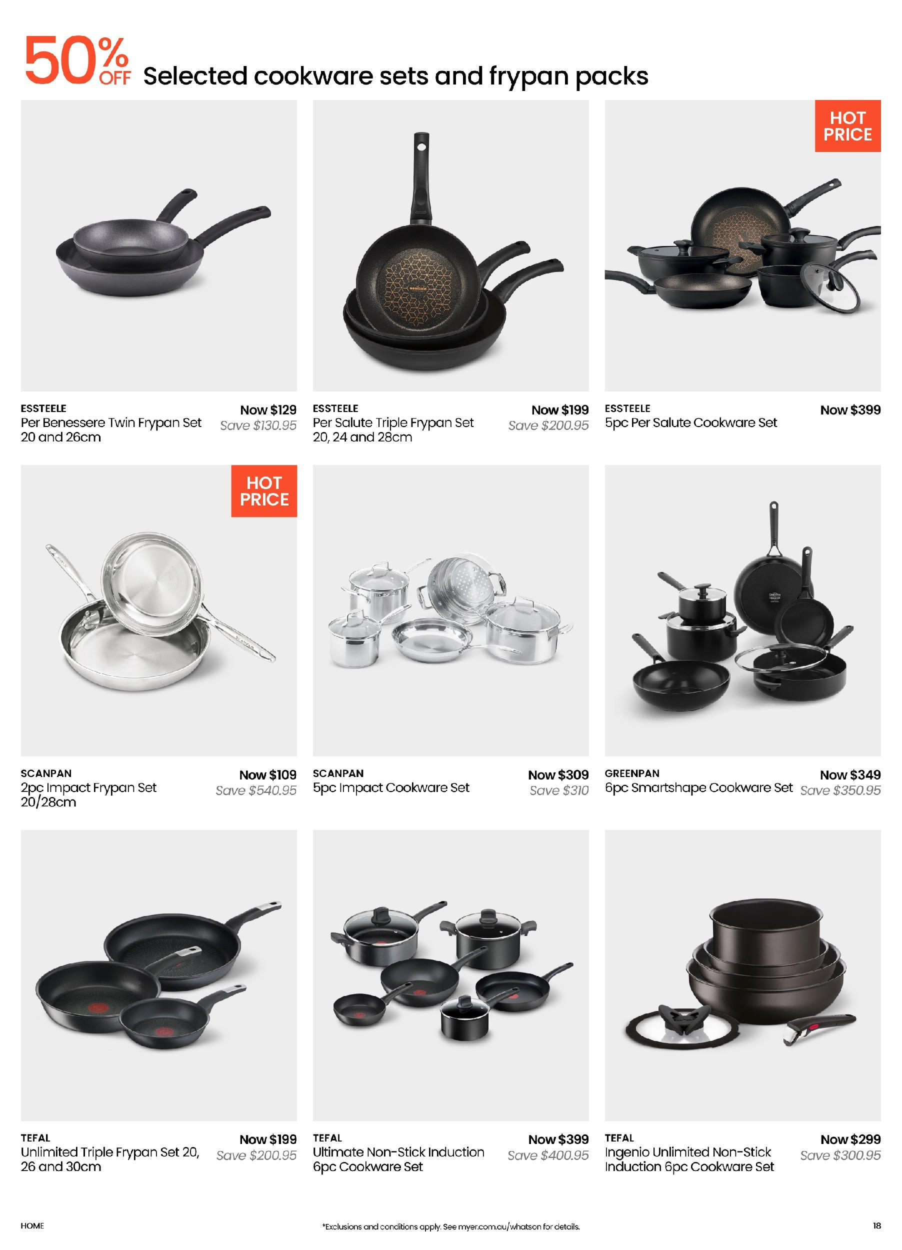 Myer Catalogue Make Space for Spring Kitchen & Dining Home Essentials - 11/08/2025 > weekly / monthly specials | Page: 18 | Products: Cookware