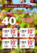 Bons dachat 3 août