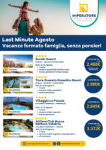 Imperatore Viaggi 2025 Last Minute Agosto le nostre proposte per famiglie - al 30.08.2025
