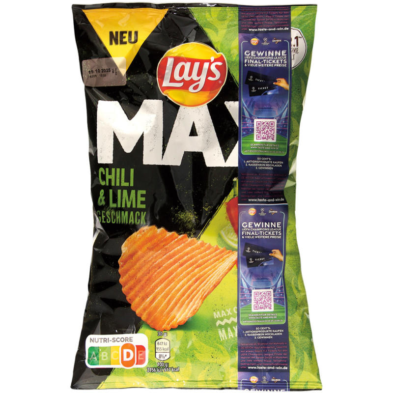 Lays Kartoffelchips mit Chilli- und Limetten-Geschmack