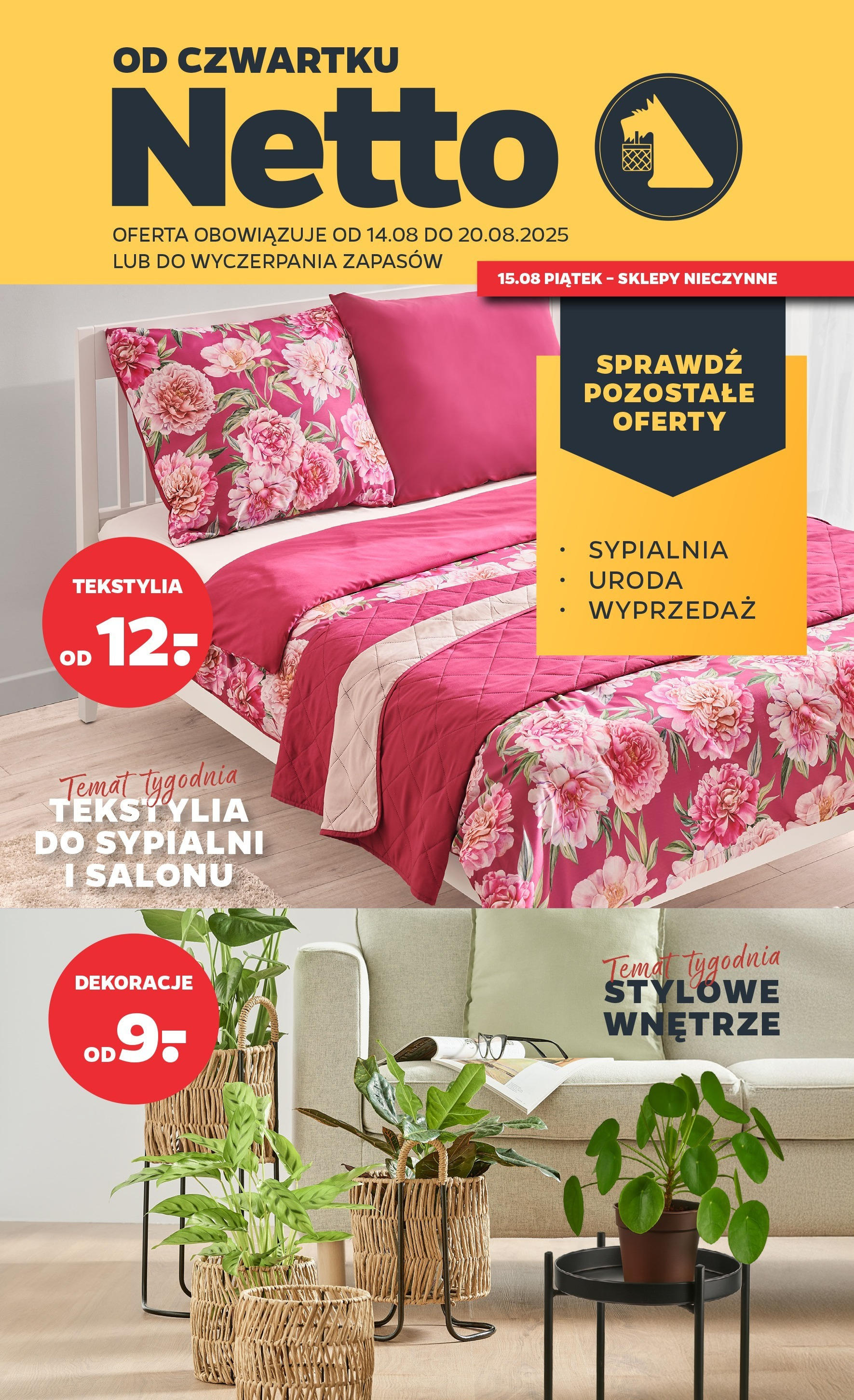 Netto gazetka od 14.08.2025 - Aktualne promocje | Strona: 19 | Produkty: Tekstylia