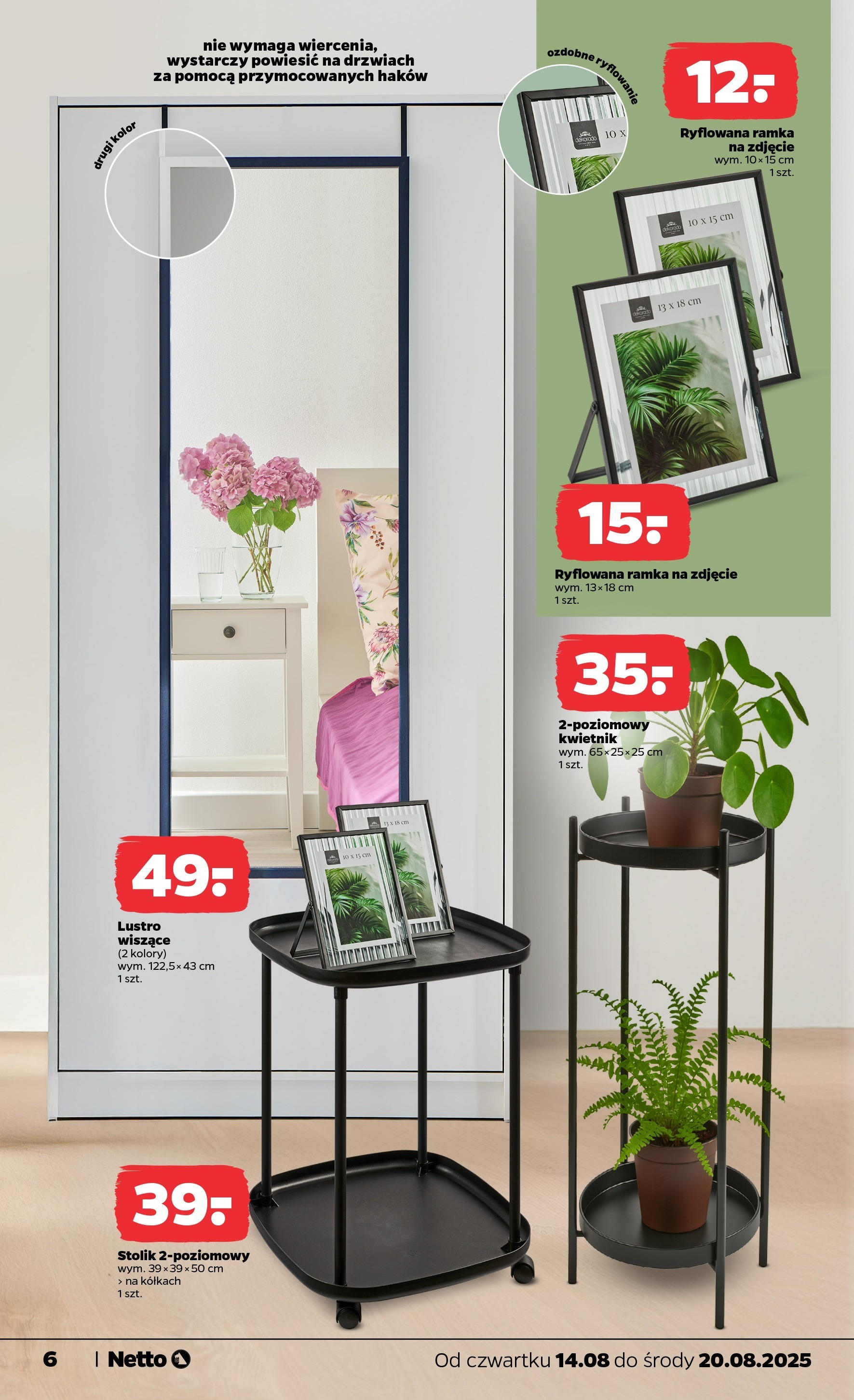 Netto gazetka od 14.08.2025 - Aktualne promocje | Strona: 24 | Produkty: Lustro, Ramka