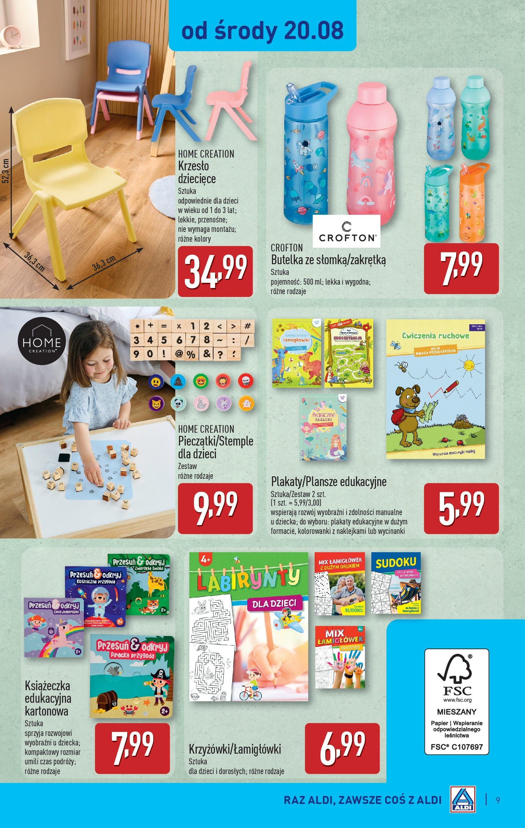 Aldi Gazetka - Hity od Środy i od Soboty od 20.08.2025 - Ulotka PDF, promocje | Strona: 9 | Produkty: Krzesło