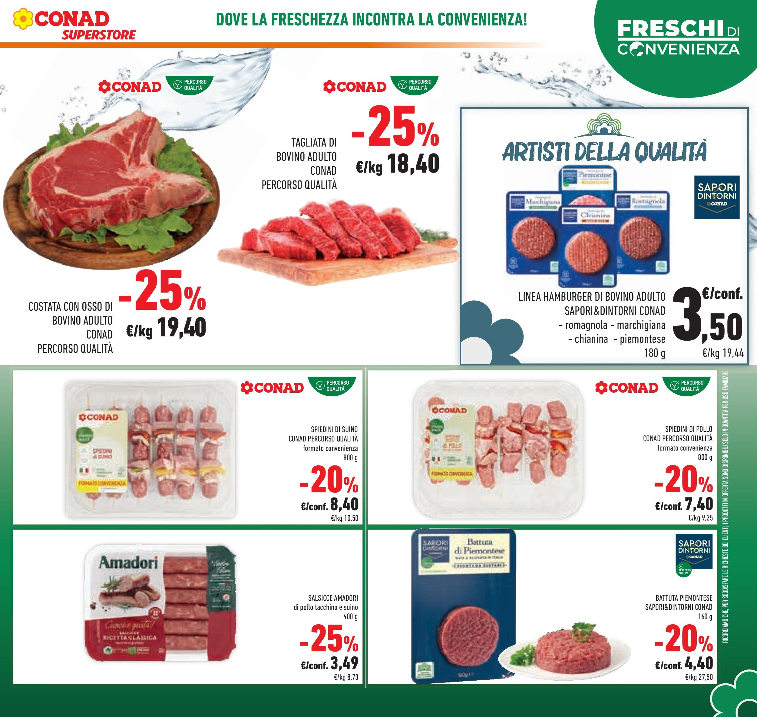 Volantino Conad dal 12/08/2025 > Anteprima - Agosto | Pagina: 3 | Prodotti: Bovino, Pollo, Suino, Tacchino