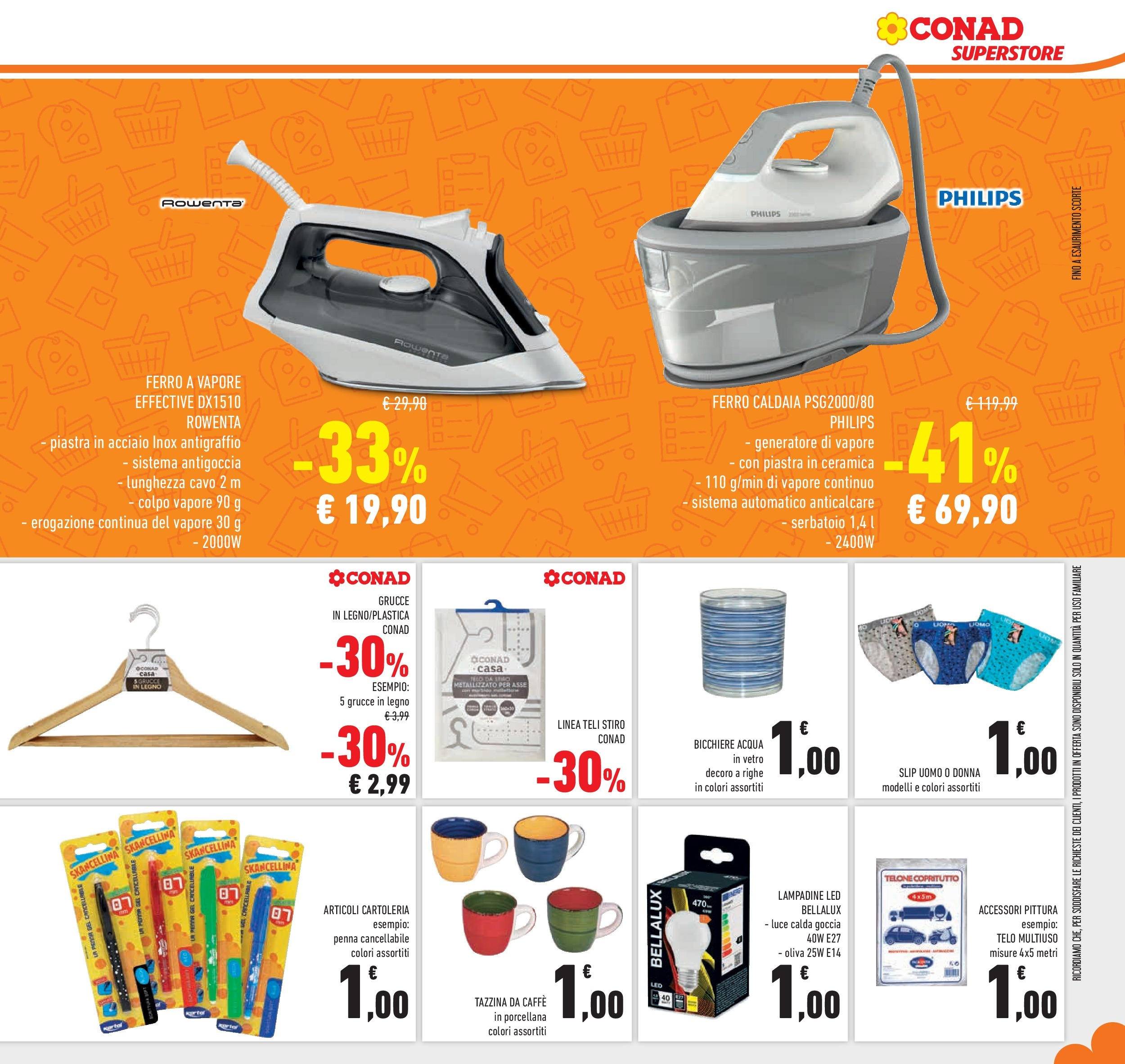 Volantino Conad dal 12/08/2025 > Anteprima - Agosto | Pagina: 23 | Prodotti: Caldaia, Anticalcare, Pittura, Grucce