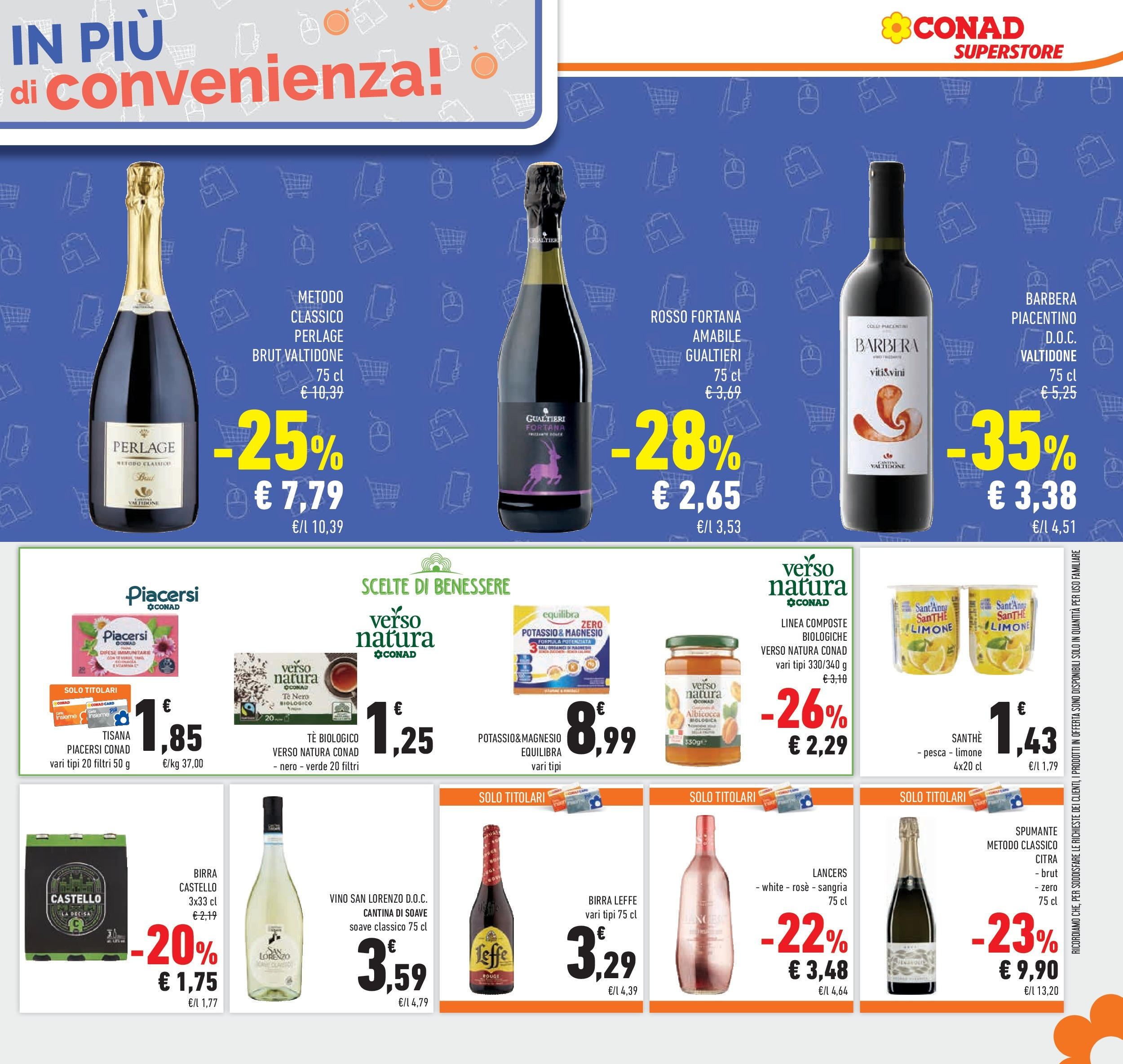 Volantino Conad dal 12/08/2025 > Anteprima - Agosto | Pagina: 31 | Prodotti: Limone, Vino, Pesca, Spumante