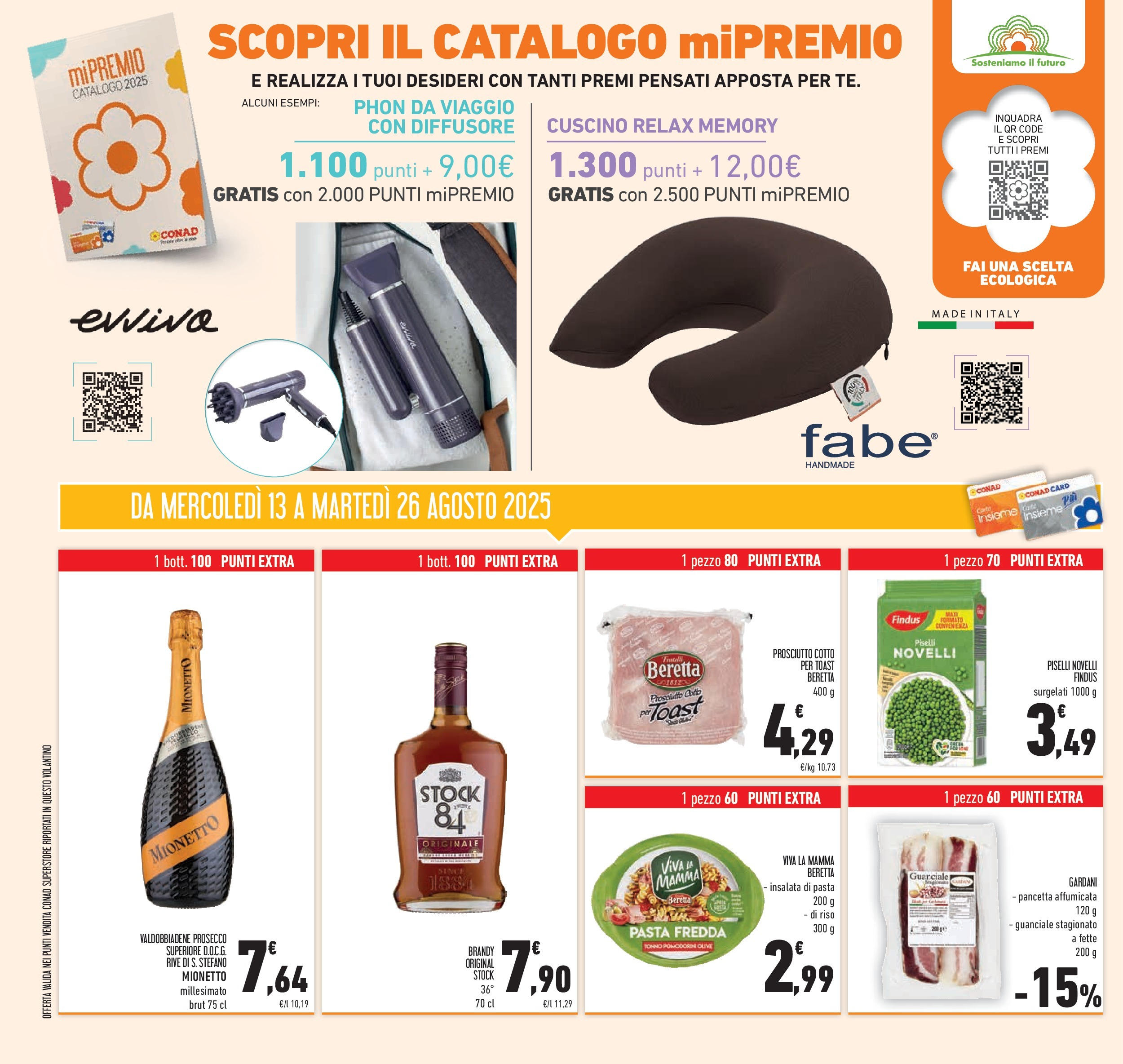 Volantino Conad dal 12/08/2025 > Anteprima - Agosto | Pagina: 38 | Prodotti: Pancetta, Prosecco, Prosciutto, Tonno