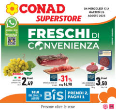 Anteprima del volantino Conad - Freschi di convenienza valido a partire dal 12.08.2025