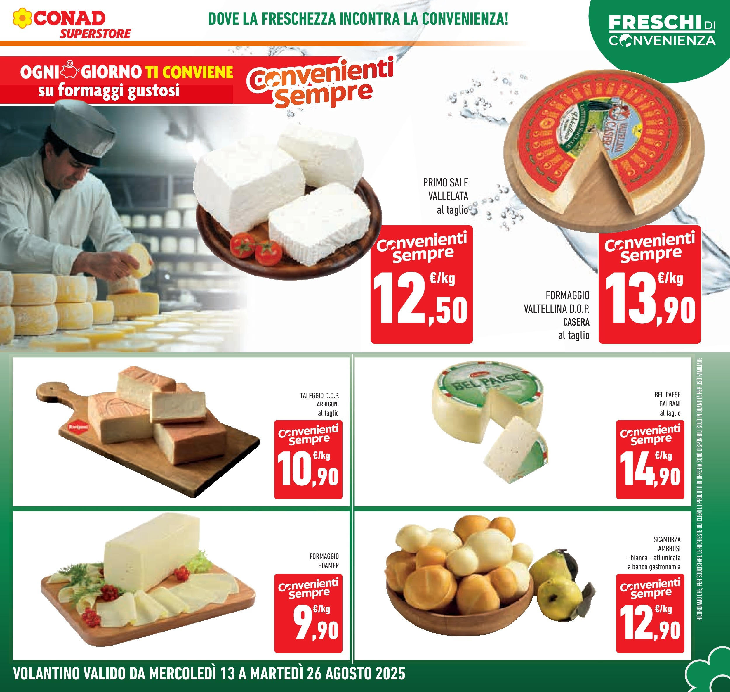 Volantino Conad dal 12/08/2025 > Anteprima - Agosto | Pagina: 9 | Prodotti: Sale, Formaggio