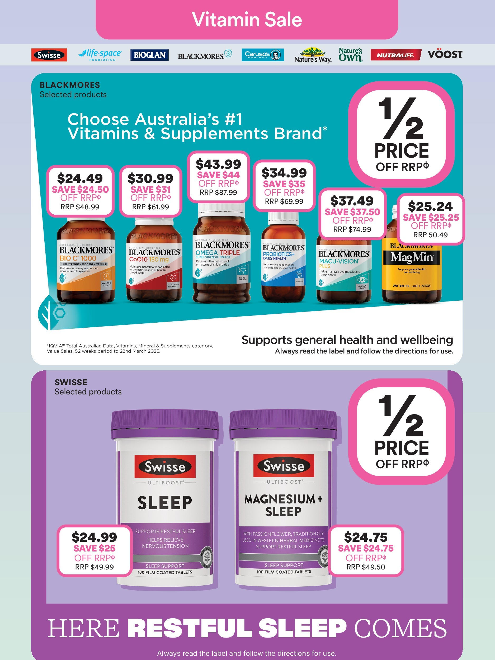 Priceline Pharmacy - Big Brand Vitamin Sale - 13/08/2025 > weekly / monthly specials | Page: 3 | Products: Fish, Herbal, Tablets, Vitamin