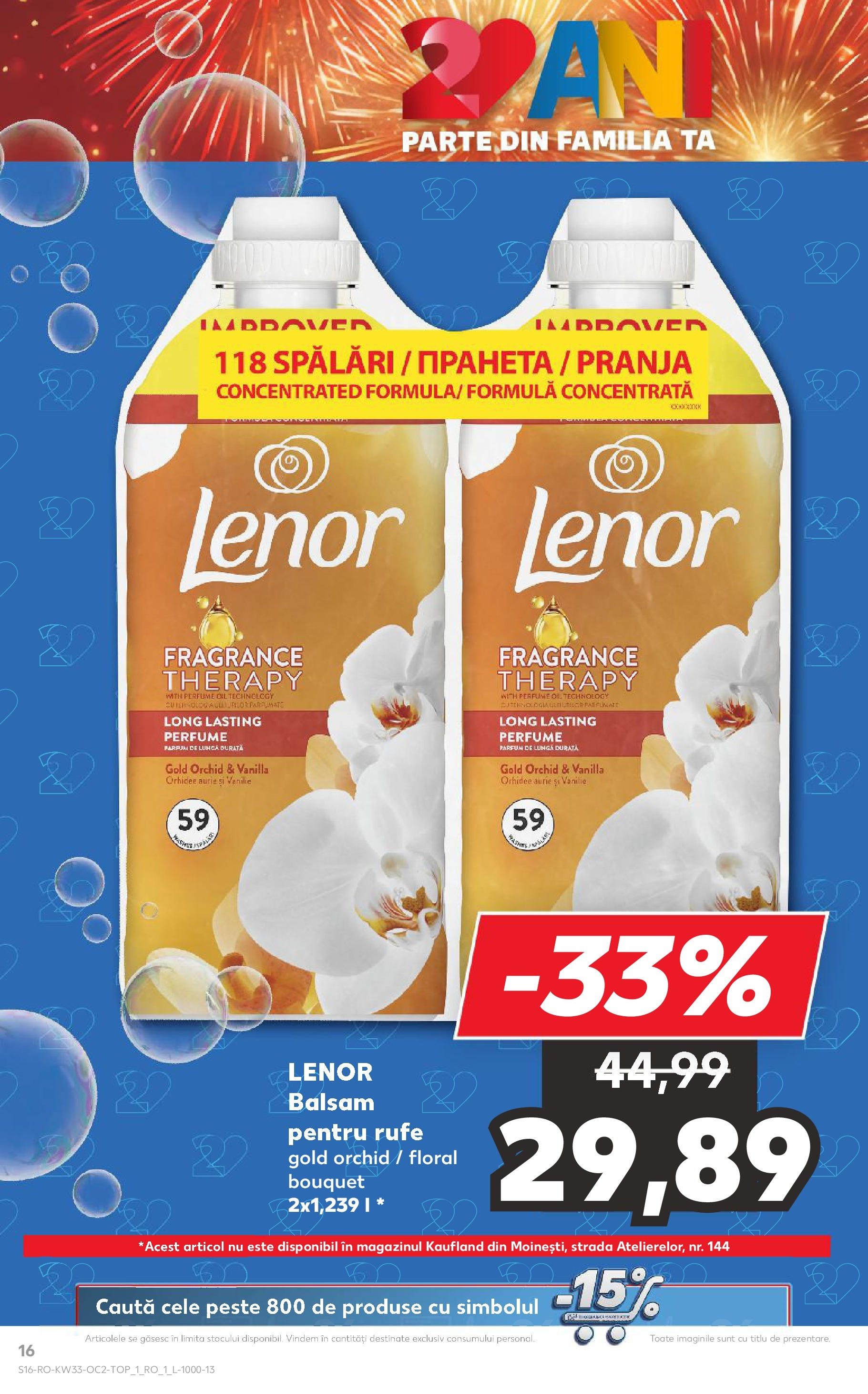 Catalog Kaufland - Deva 13.08.2025 - Revista si Oferta | Pagină: 16 | Produse: Orhidee, Balsam, Yorgan, Pește