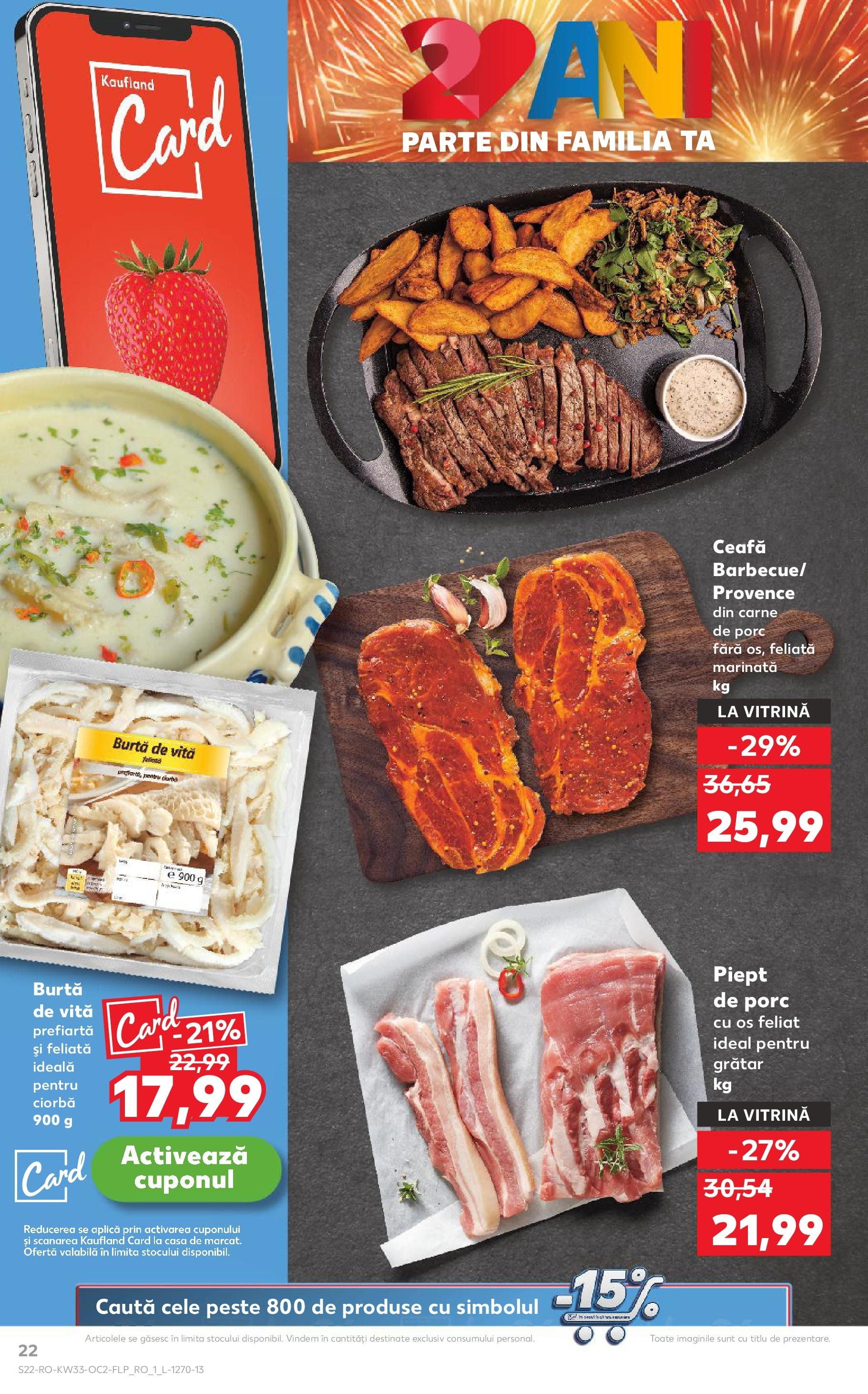 Catalog Kaufland - Deva 13.08.2025 - Revista si Oferta | Pagină: 22 | Produse: Grătar, Vitrină, Carne De Porc, Pește