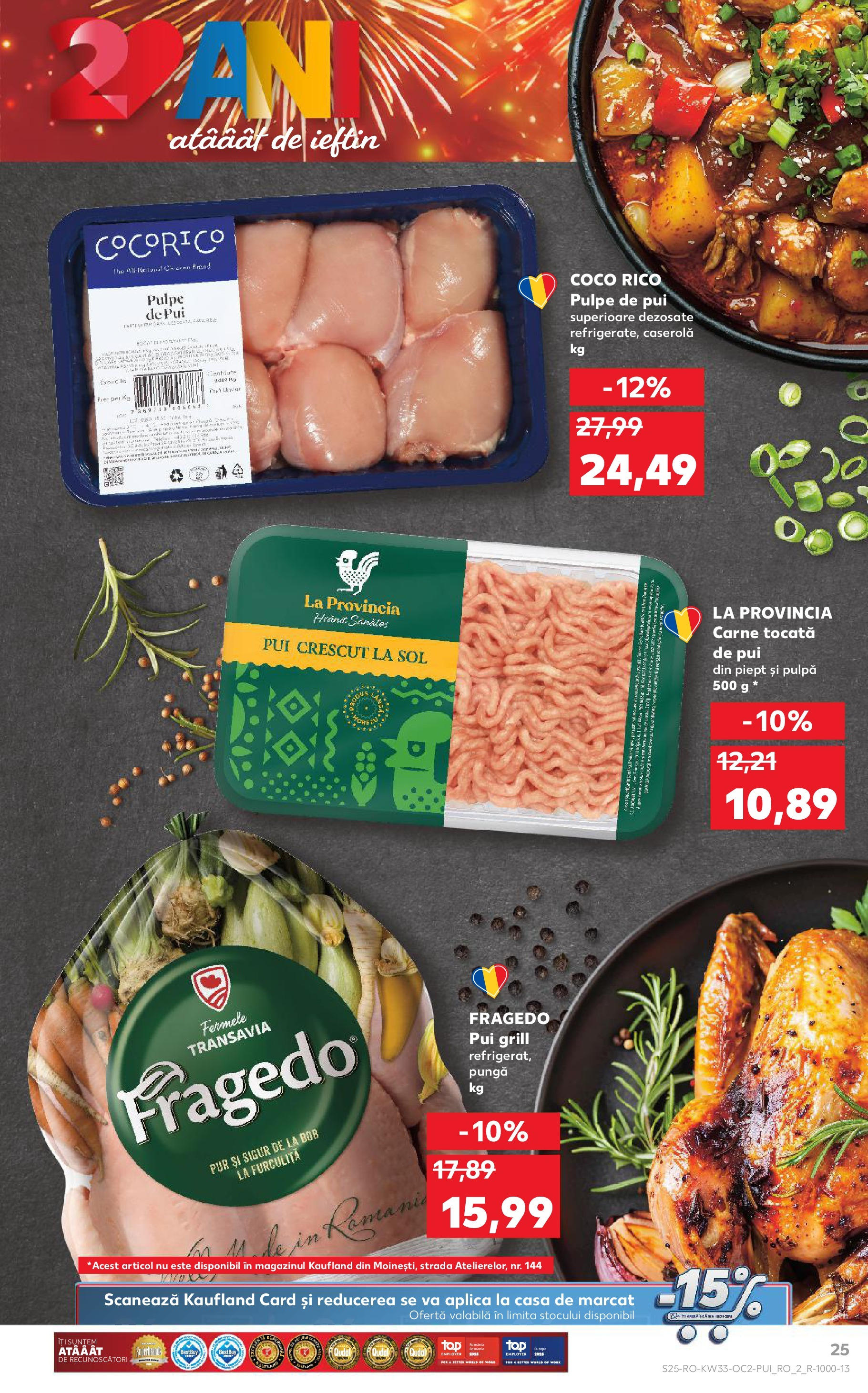 Catalog Kaufland - Deva 13.08.2025 - Revista si Oferta | Pagină: 25 | Produse: Grill, Hacıyatmaz Kedi Oyuncağı, Kedi Oyun Alanları, Carne tocată