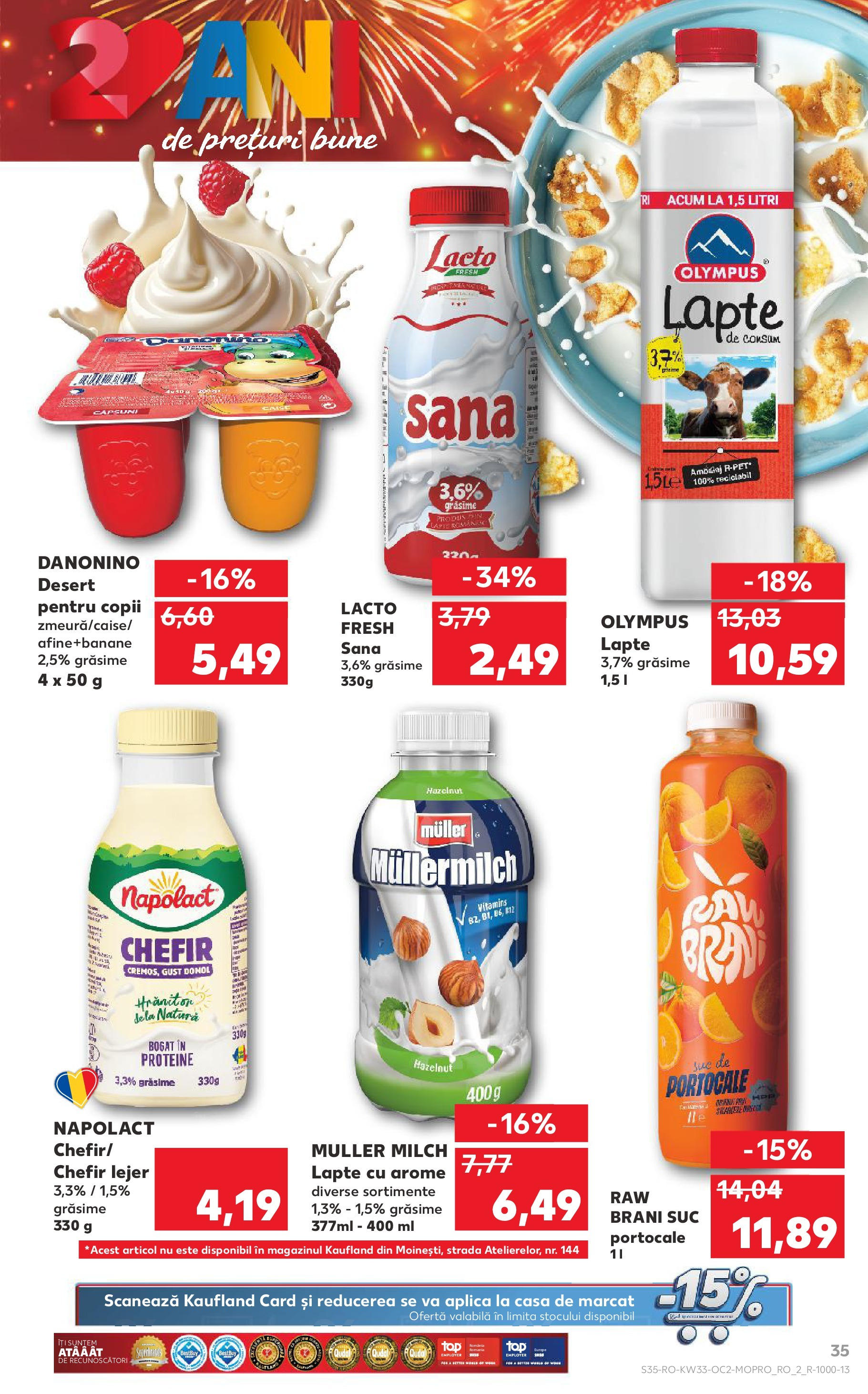 Catalog Kaufland - Deva 13.08.2025 - Revista si Oferta | Pagină: 35 | Produse: Masaüstü kılıfı, Lapte, Suc, Kefir