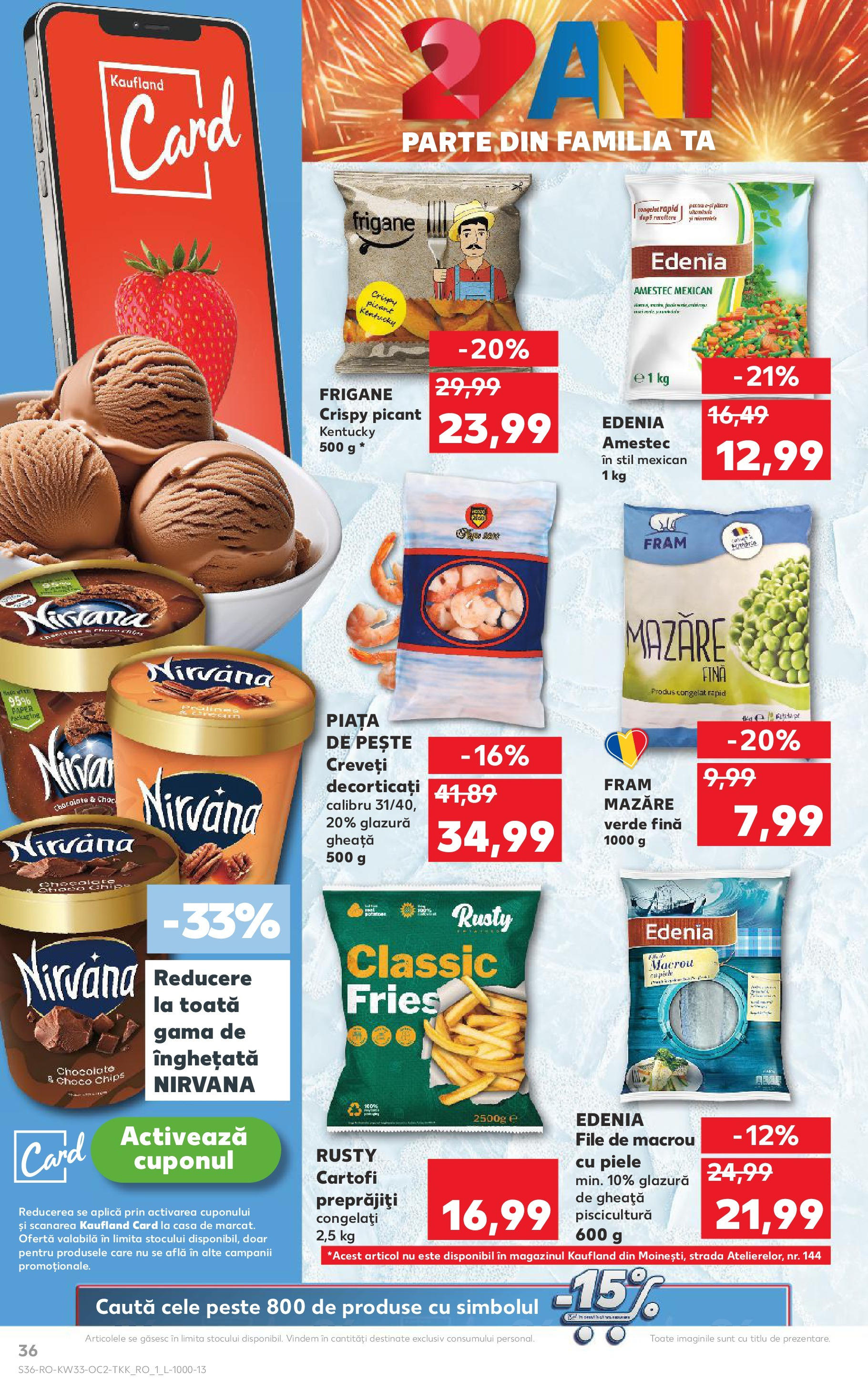 Catalog Kaufland - Deva 13.08.2025 - Revista si Oferta | Pagină: 36 | Produse: Mazăre, Pește, Înghețată, Cartofi