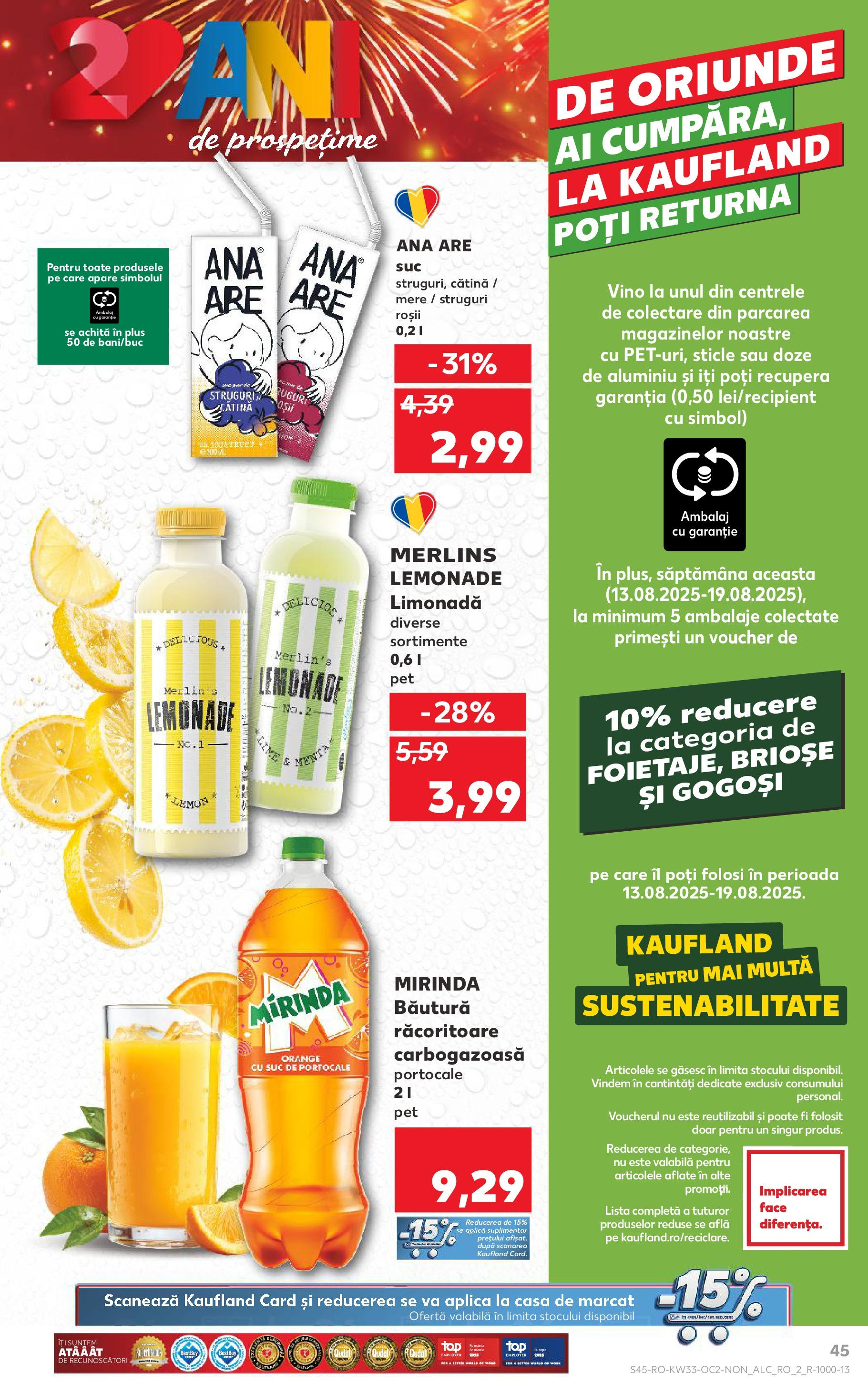 Catalog Kaufland - Deva 13.08.2025 - Revista si Oferta | Pagină: 45 | Produse: Lime, Sıcak su torbası, Mere, Roșii