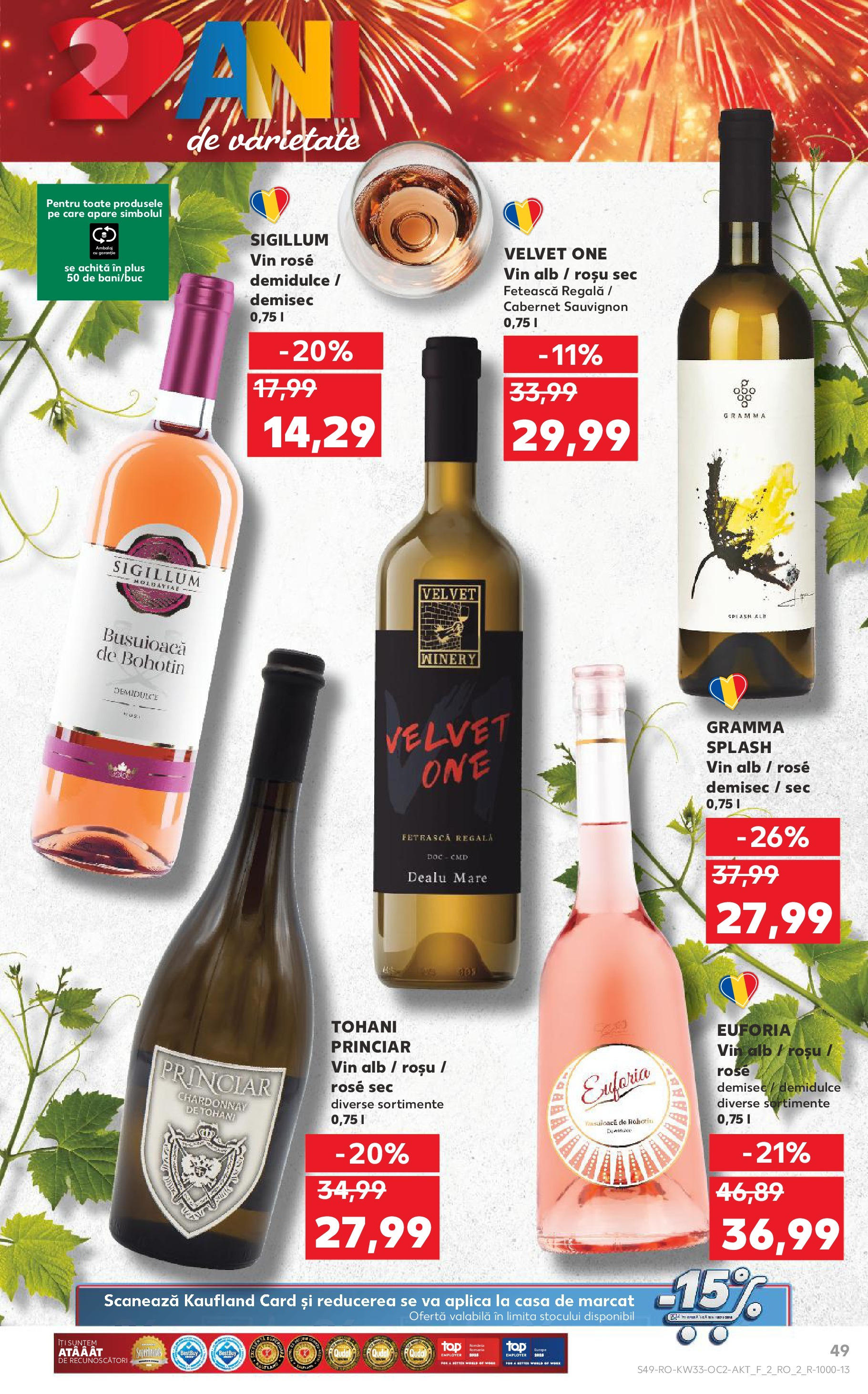 Catalog Kaufland - Deva 13.08.2025 - Revista si Oferta | Pagină: 49 | Produse: Vin