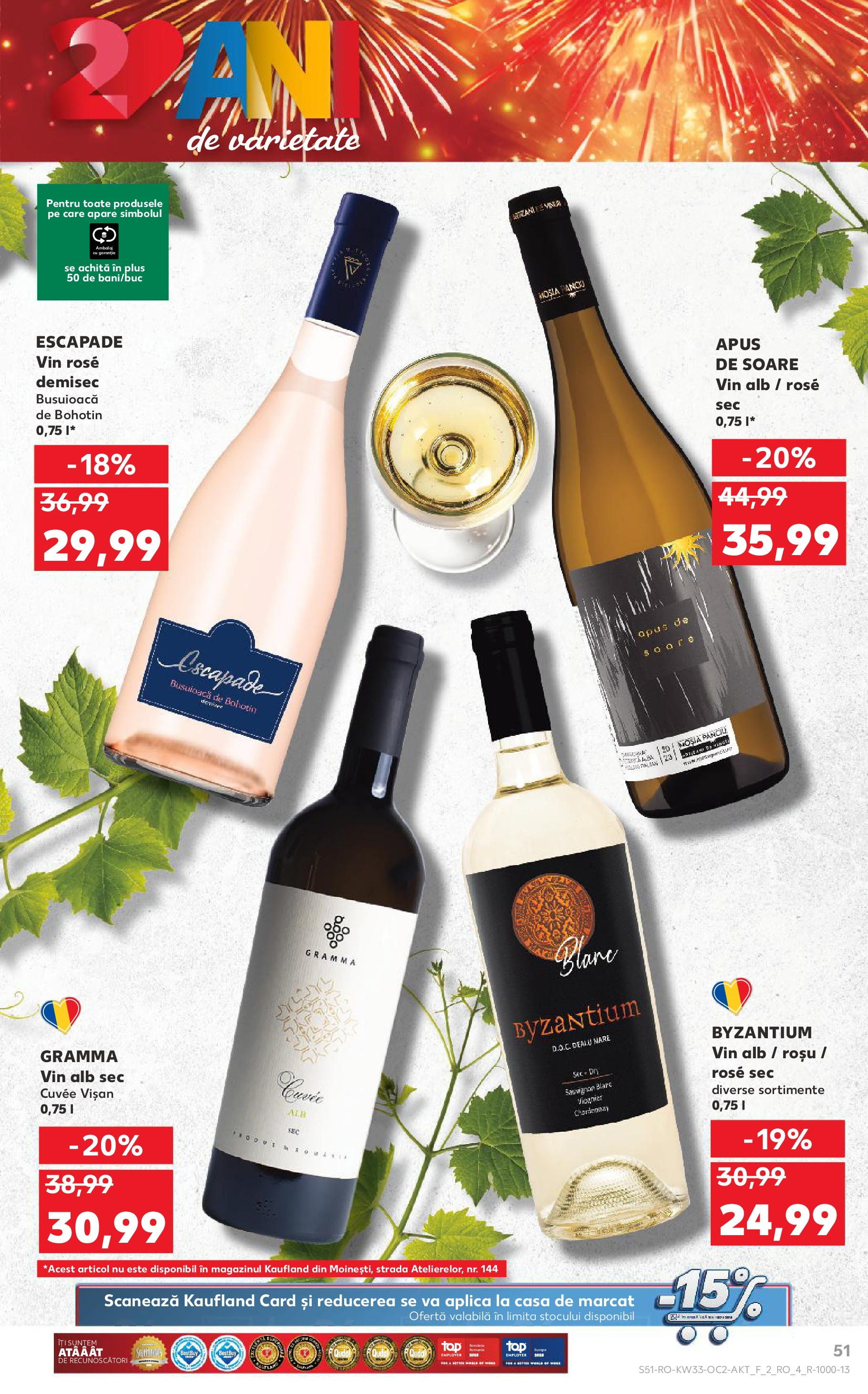 Catalog Kaufland - Deva 13.08.2025 - Revista si Oferta | Pagină: 51 | Produse: Vin
