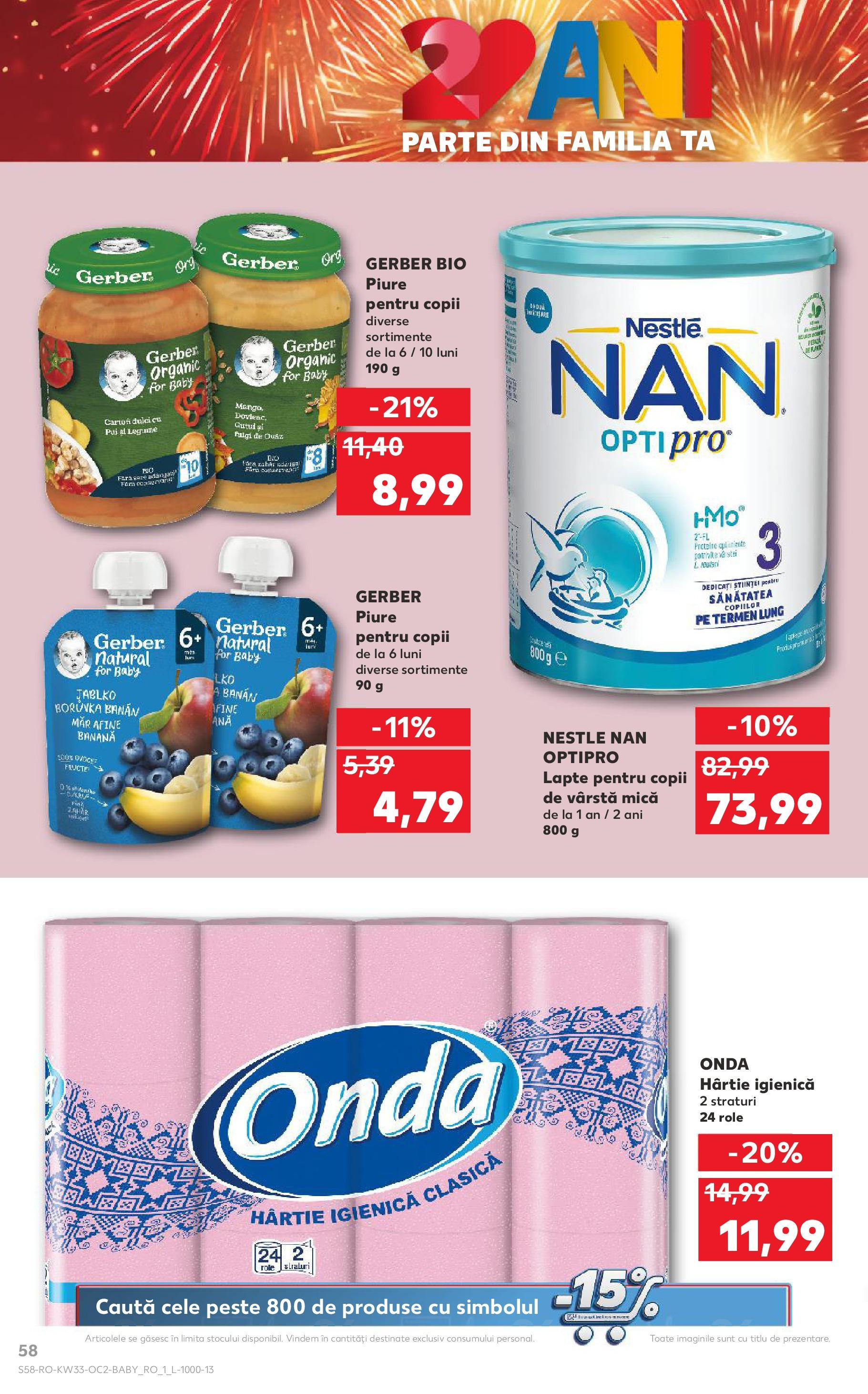 Catalog Kaufland - Deva 13.08.2025 - Revista si Oferta | Pagină: 58 | Produse: Şerit ödül, Hacıyatmaz Kedi Oyuncağı, Pește, Fructe