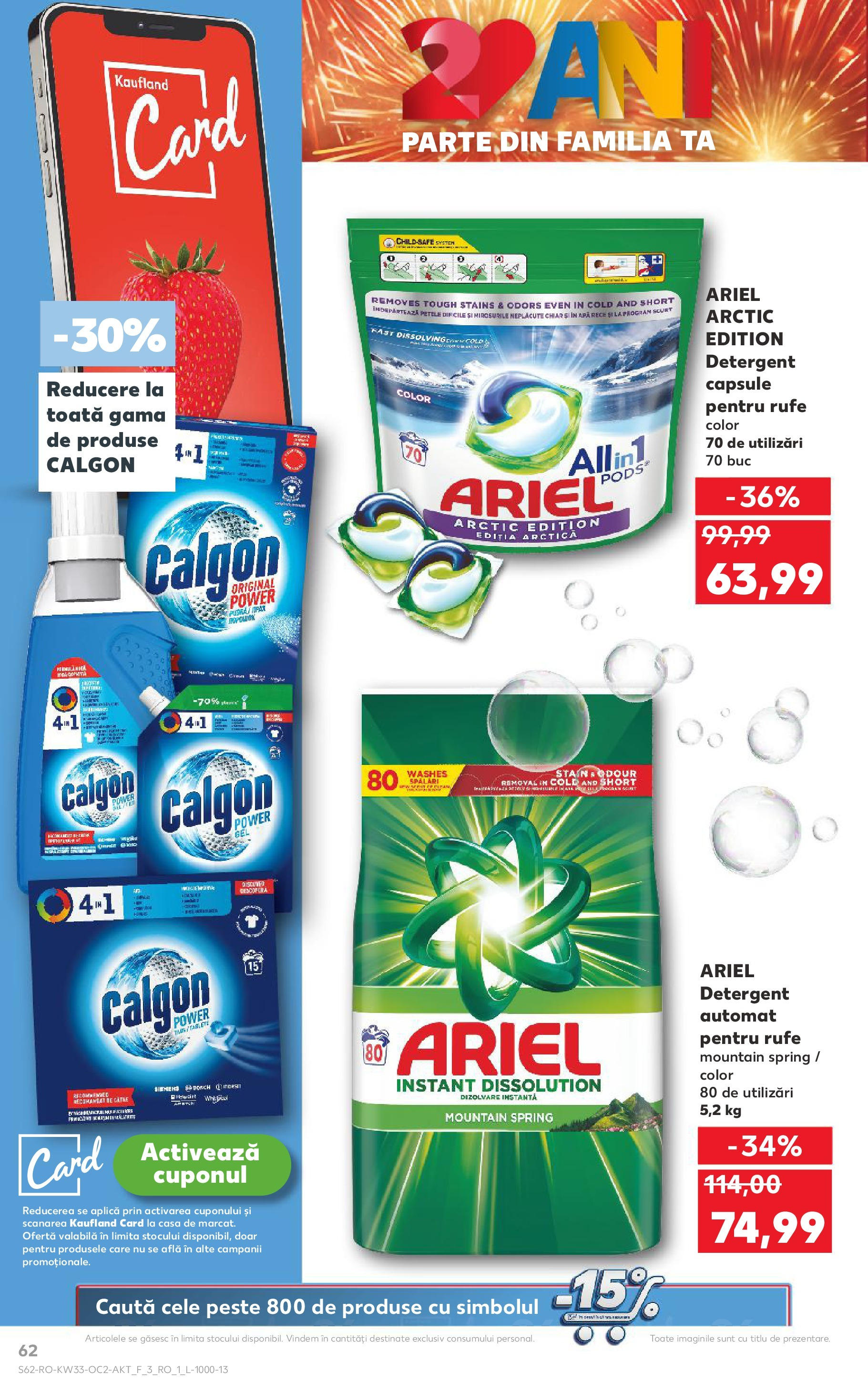 Catalog Kaufland - Deva 13.08.2025 - Revista si Oferta | Pagină: 62 | Produse: Kedi Ödül Oyuncakları, Pește, Detergent, Apă