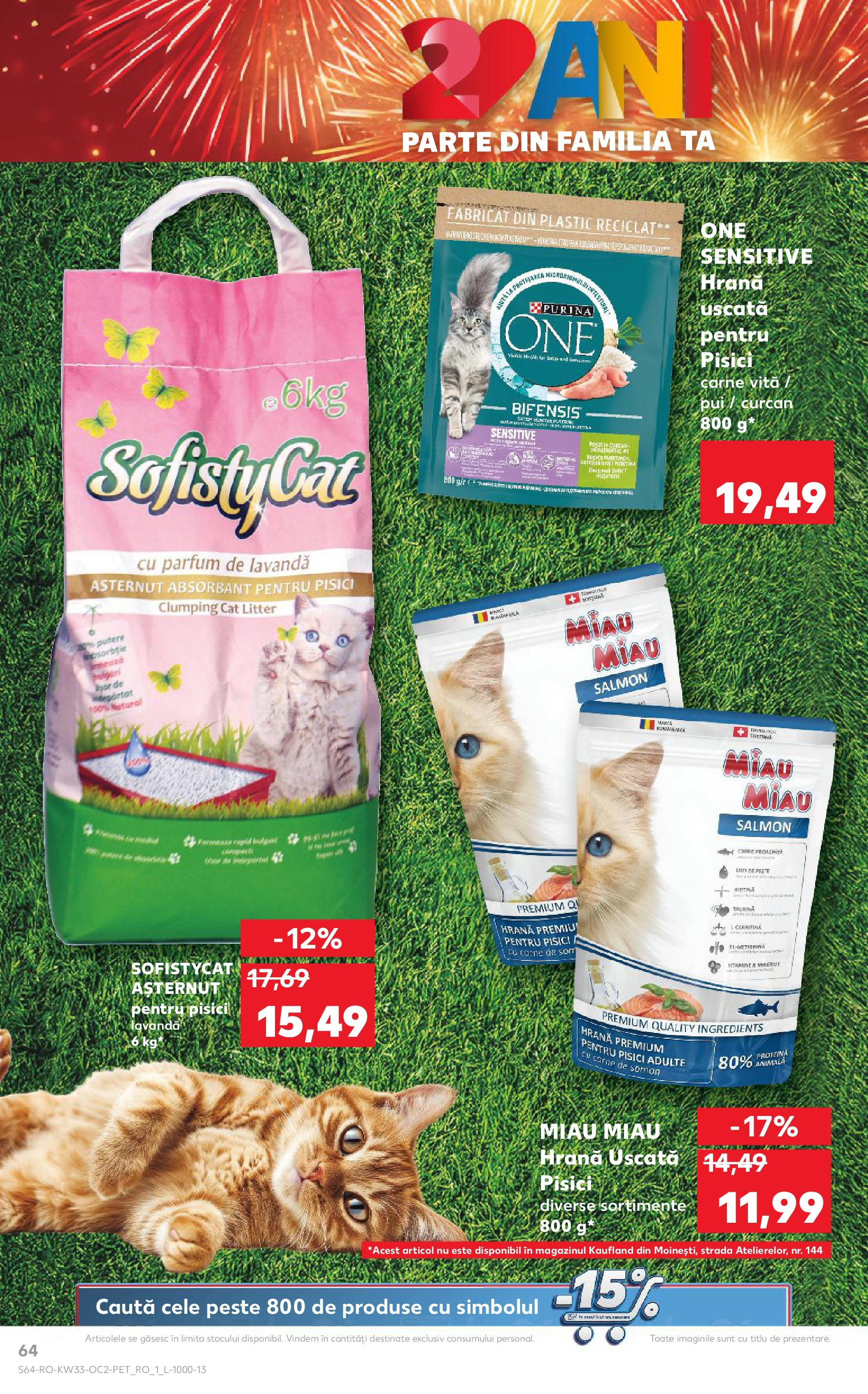 Catalog Kaufland - Deva 13.08.2025 - Revista si Oferta | Pagină: 64 | Produse: Hacıyatmaz Kedi Oyuncağı, Parfum, Pește