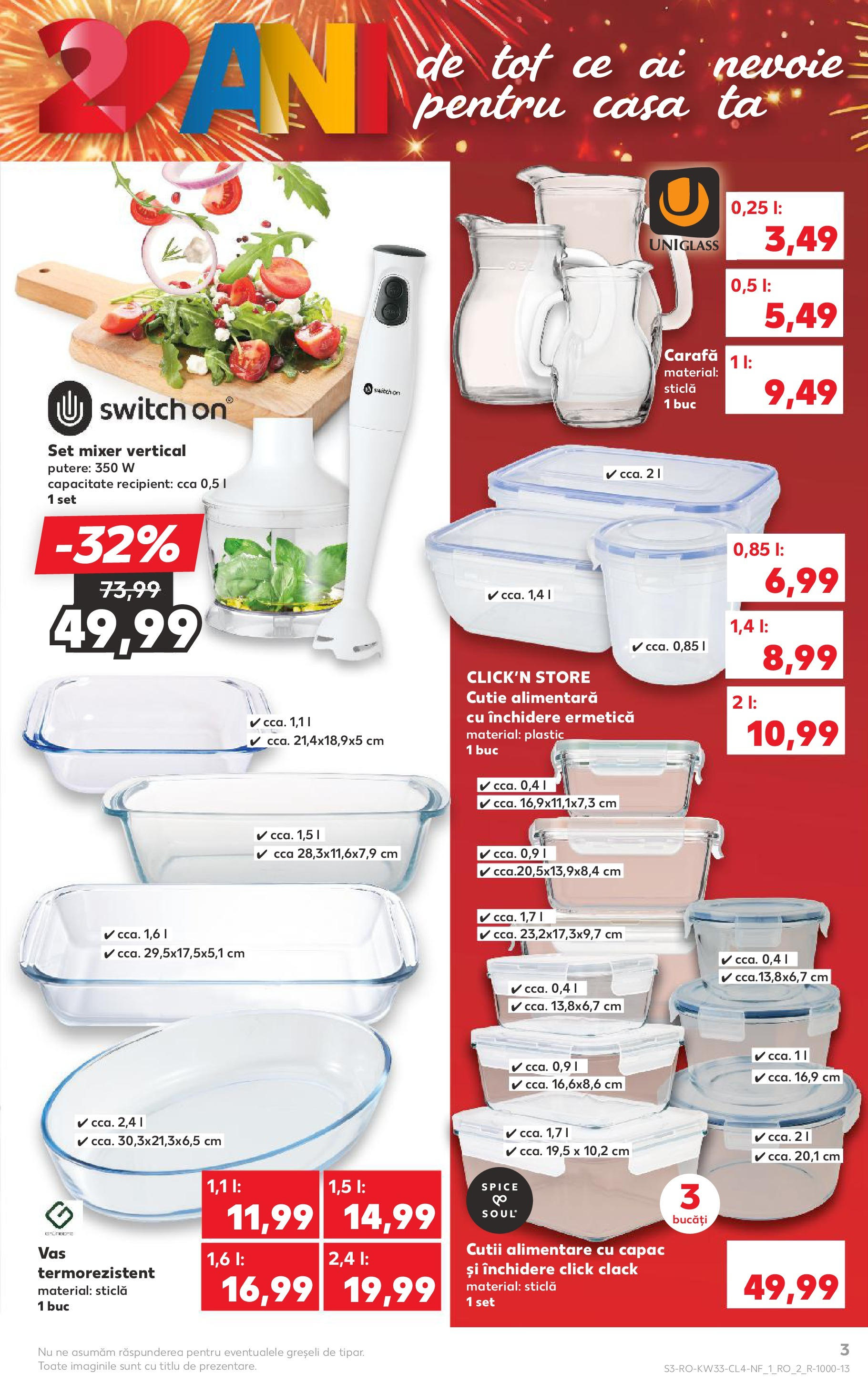 Catalog Kaufland - Tulcea 13.08.2025 - Revista si Oferta | Pagină: 3 | Produse: Mixer, Cutie, Carafă