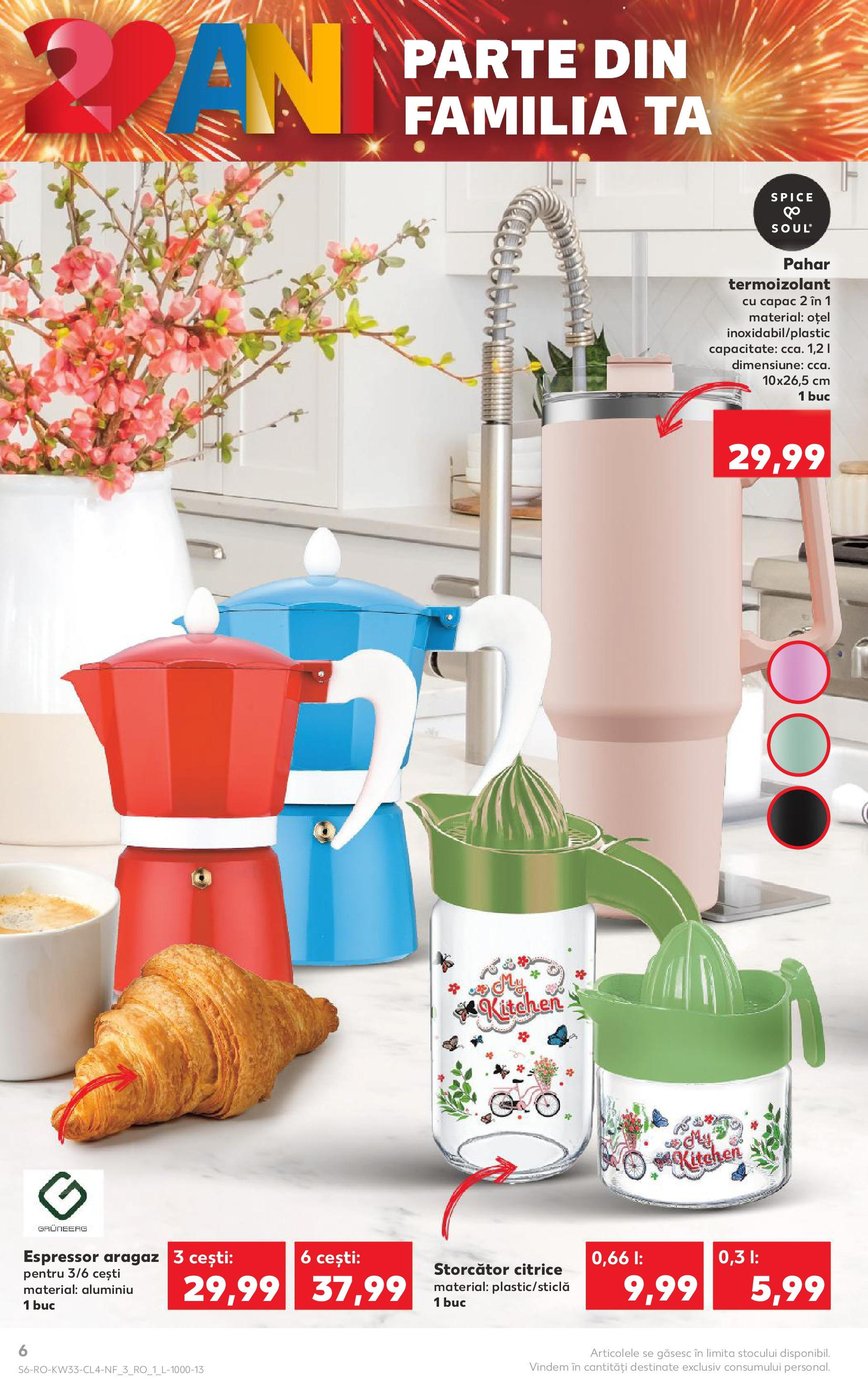 Catalog Kaufland - Tulcea 13.08.2025 - Revista si Oferta | Pagină: 6 | Produse: Espressor, Aragaz, Storcător