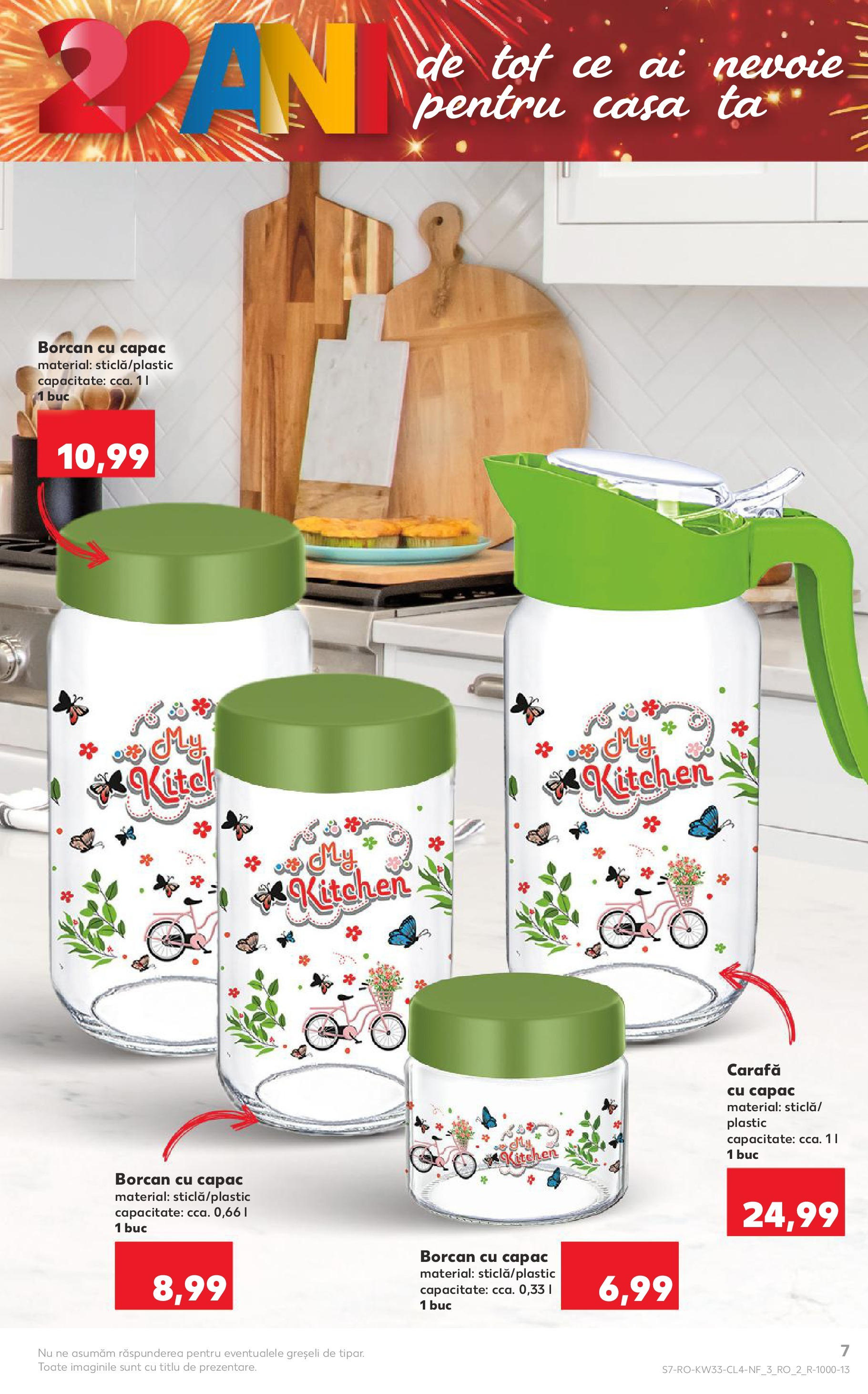 Catalog Kaufland - Tulcea 13.08.2025 - Revista si Oferta | Pagină: 7 | Produse: Borcan, Carafă