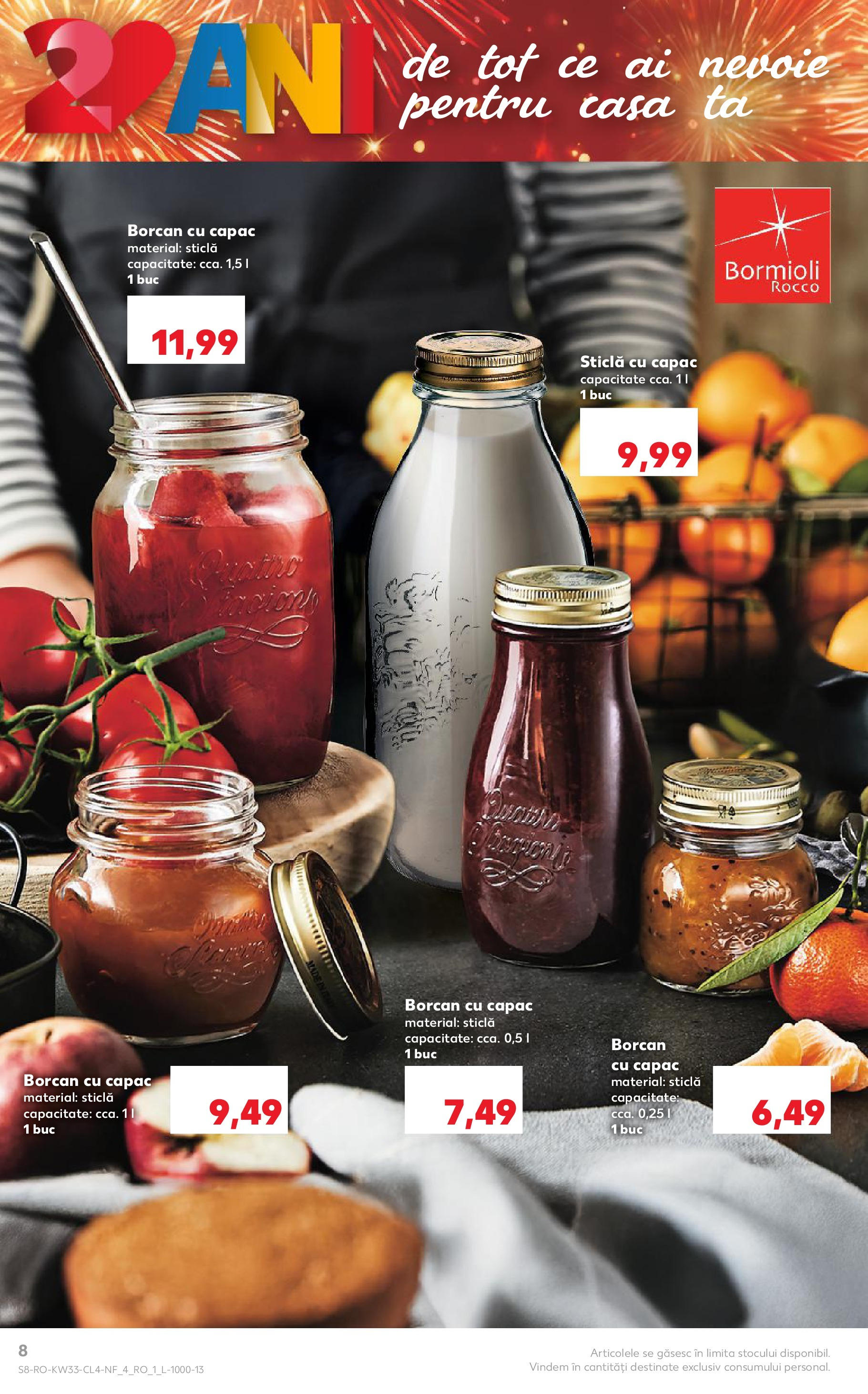 Catalog Kaufland - Tulcea 13.08.2025 - Revista si Oferta | Pagină: 8 | Produse: Borcan