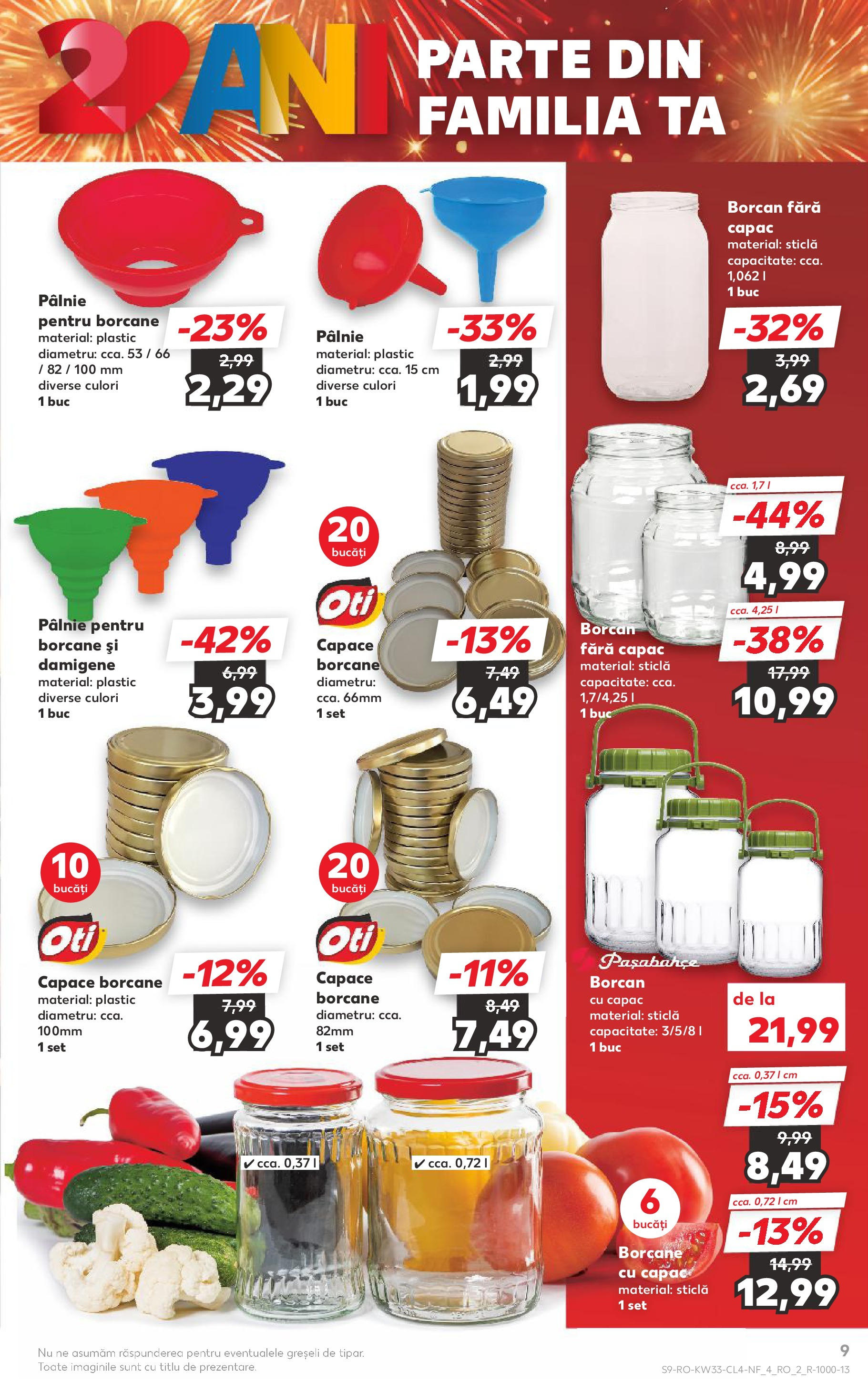 Catalog Kaufland - Tulcea 13.08.2025 - Revista si Oferta | Pagină: 9 | Produse: Borcan