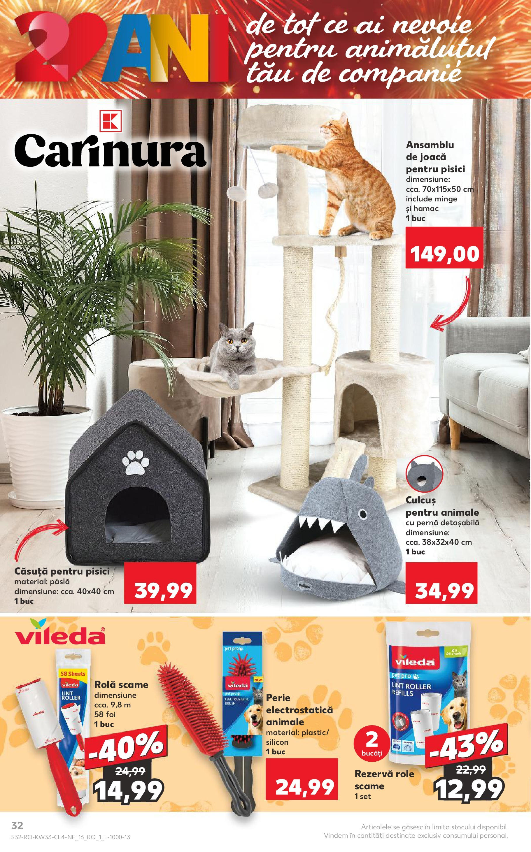 Catalog Kaufland - Tulcea 13.08.2025 - Revista si Oferta | Pagină: 32 | Produse: Hamac, Pernă, Role, Perie