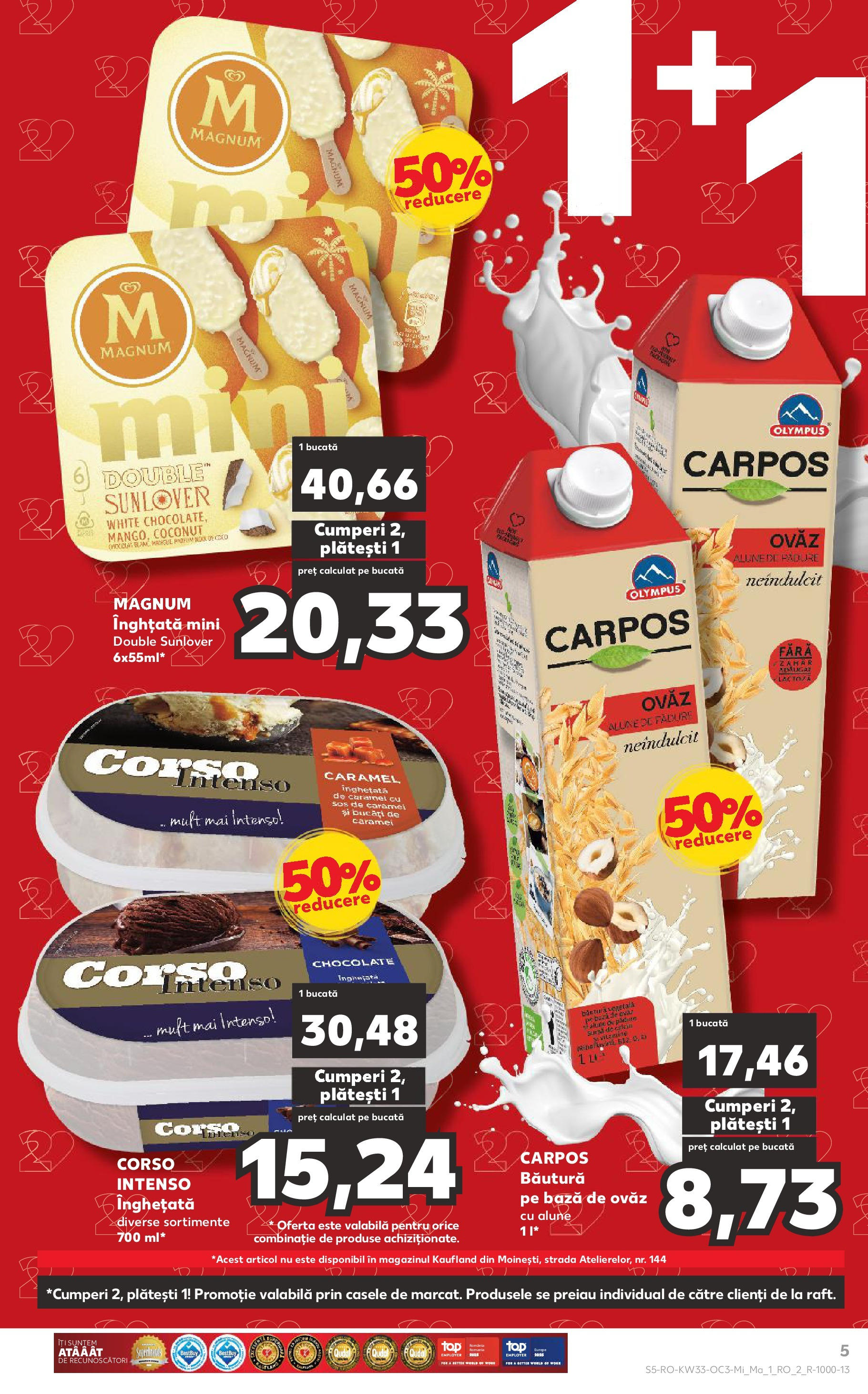 Catalog Kaufland - București 13.08.2025 - Revista si Oferta | Pagină: 5 | Produse: Alune, Înghețată, Sos, Zahăr