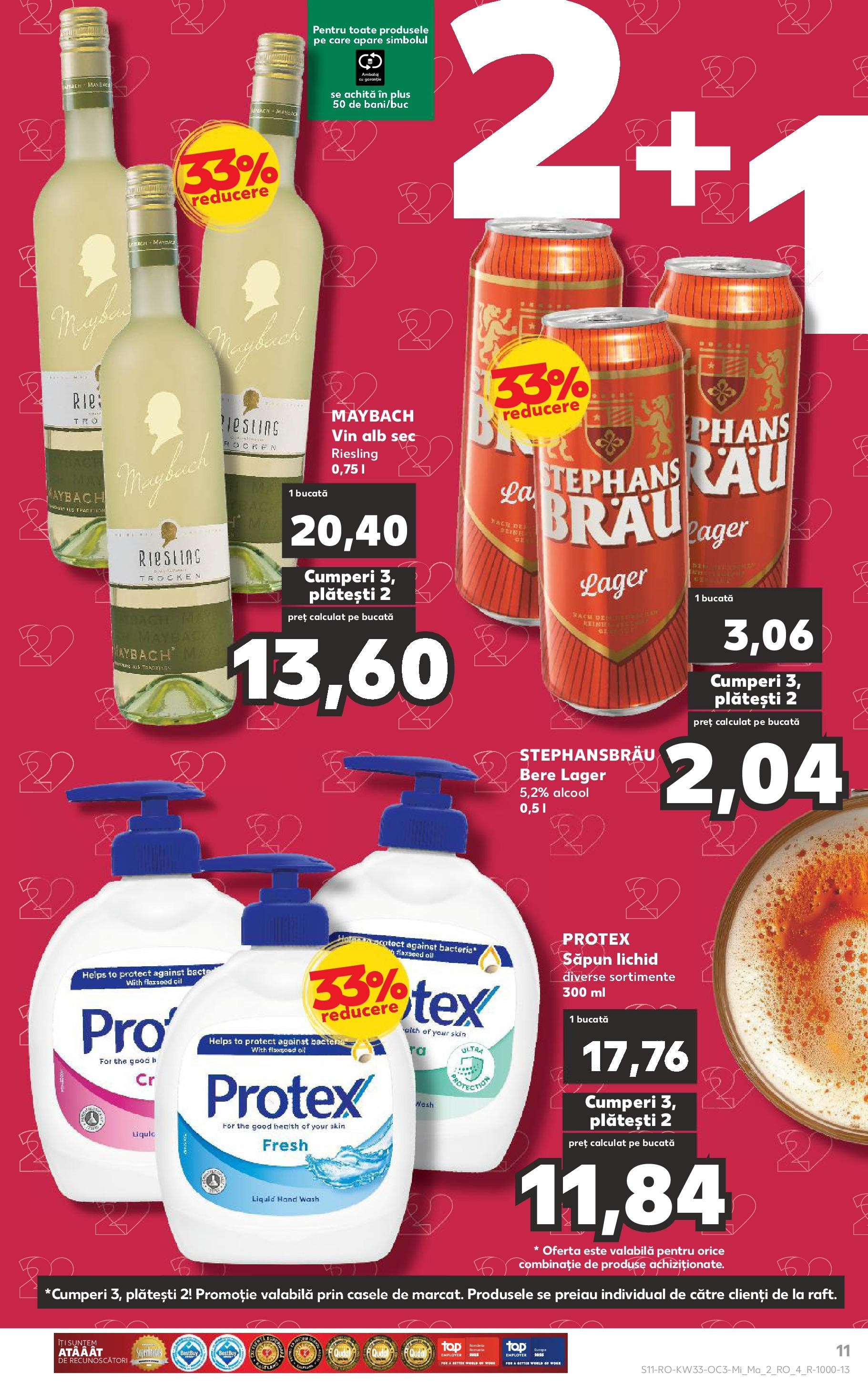 Catalog Kaufland - București 13.08.2025 - Revista si Oferta | Pagină: 11 | Produse: Vin, Bere, Săpun, Săpun lichid