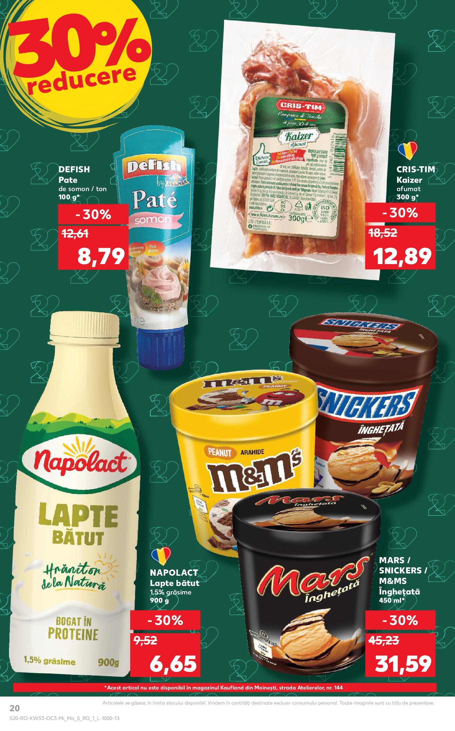 Catalog Kaufland - București 13.08.2025 - Revista si Oferta | Pagină: 20 | Produse: Masaüstü kılıfı, Arahide, Lapte, Înghețată