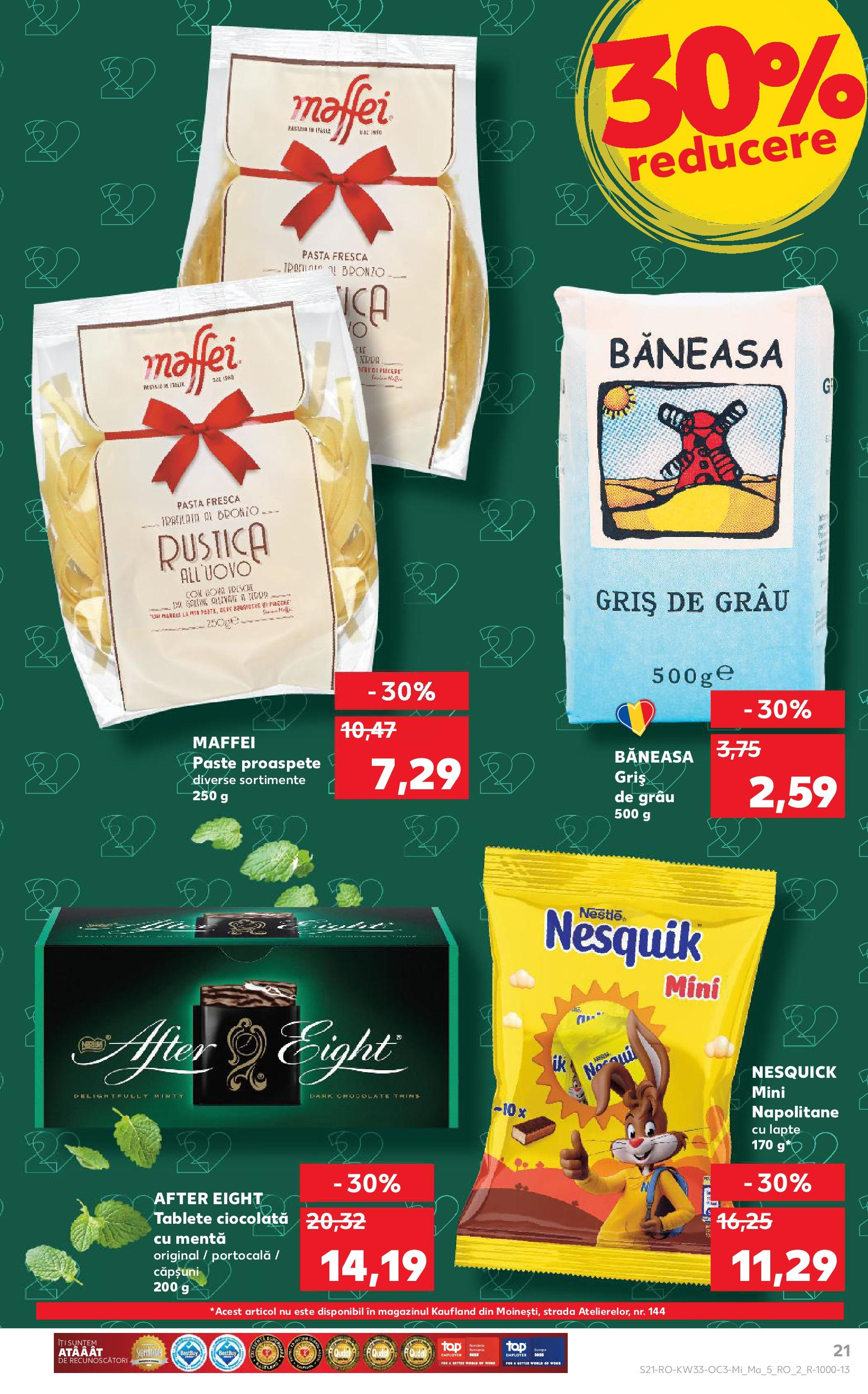 Catalog Kaufland - București 13.08.2025 - Revista si Oferta | Pagină: 21 | Produse: Napolitane, Lapte, Căpșuni, Paste