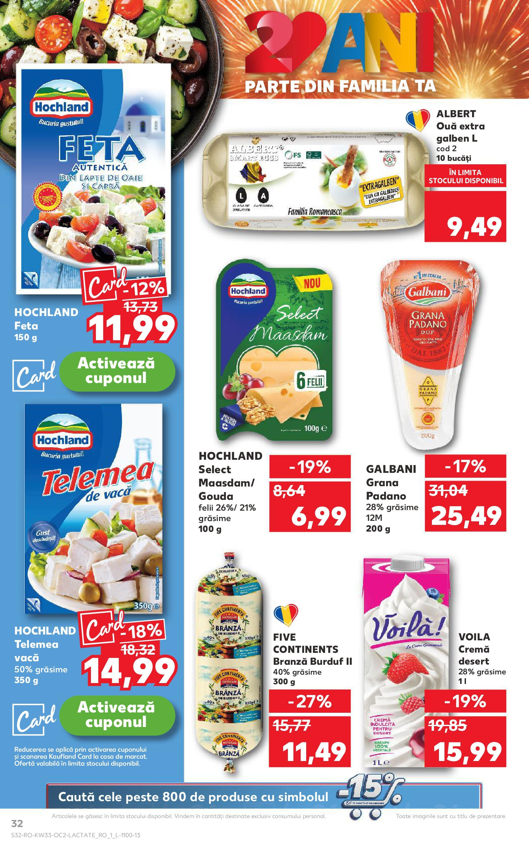 Catalog Kaufland - Fălticeni 13.08.2025 - Revista si Oferta | Pagină: 32 | Produse: Lapte, Brânză, Pește, Gouda