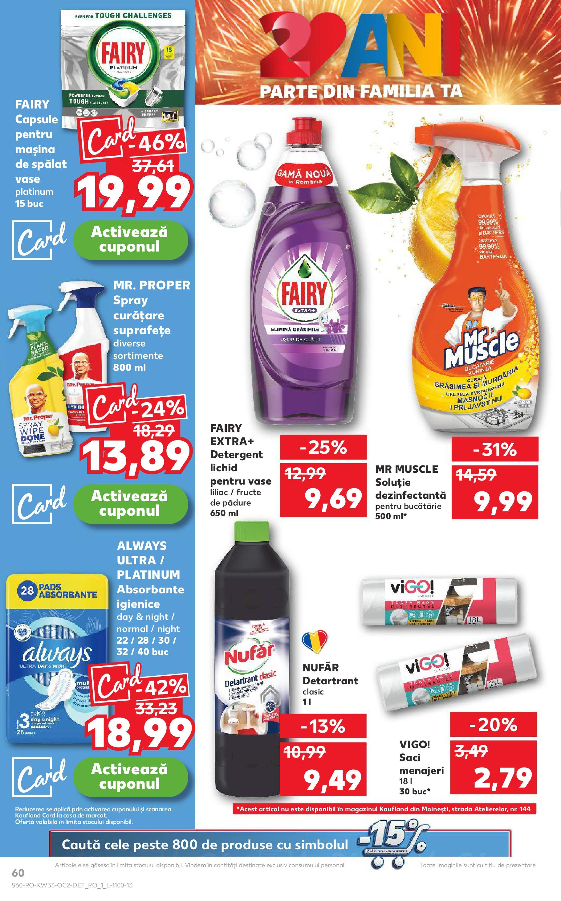 Catalog Kaufland - Fălticeni 13.08.2025 - Revista si Oferta | Pagină: 60 | Produse: Mașină De Spălat Vase, Saci menajeri, Bucătărie, Absorbante