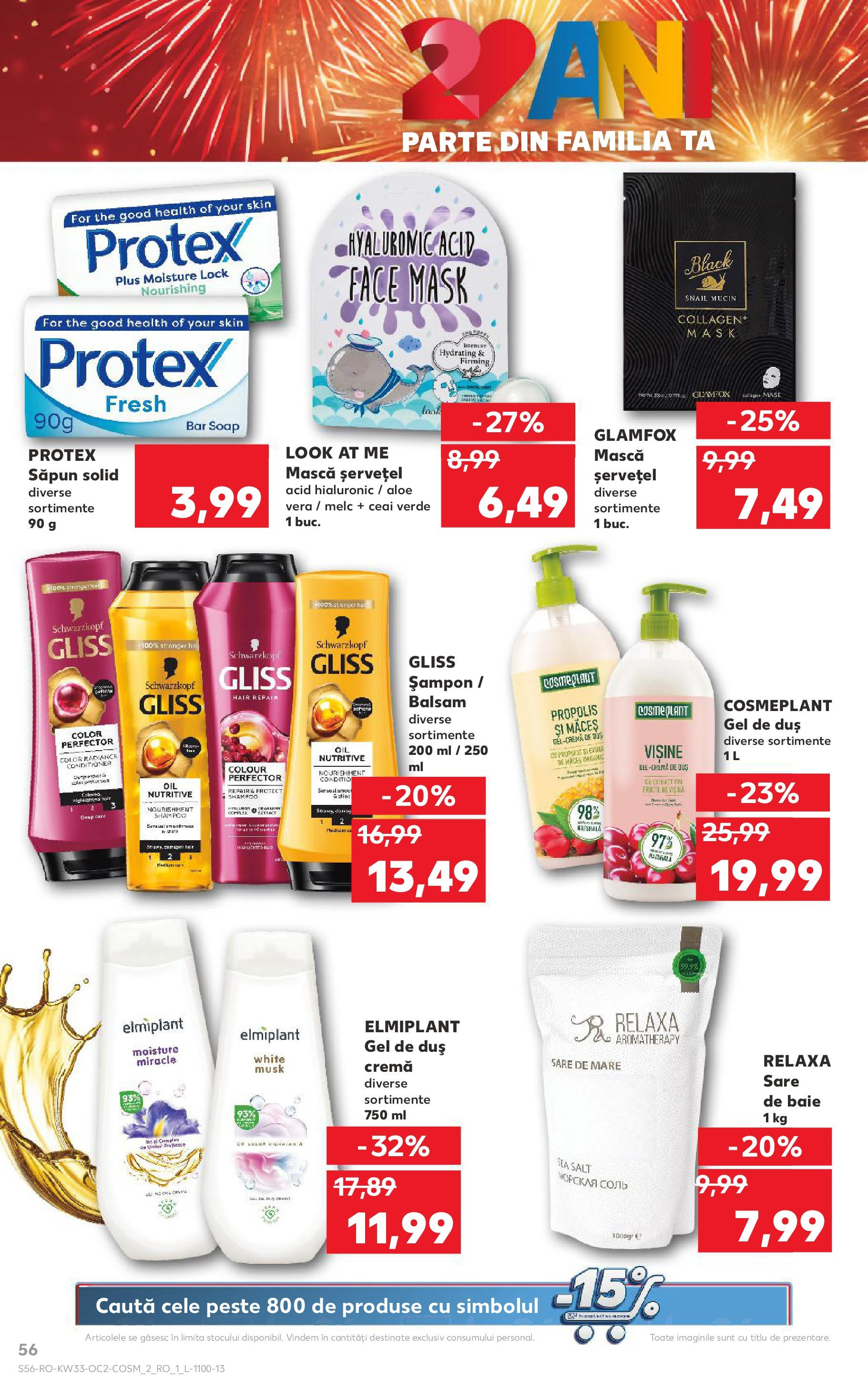 Catalog Kaufland - Ploiești 13.08.2025 || Revista si Oferte | Pagină: 56 | Produse: Duș, Balsam, Pește, Sare Catalog Kaufland - Ploiești 13.08.2025 - Revista si Oferta | Pagină: 56 | Produse: Duș, Balsam, Pește, Sare