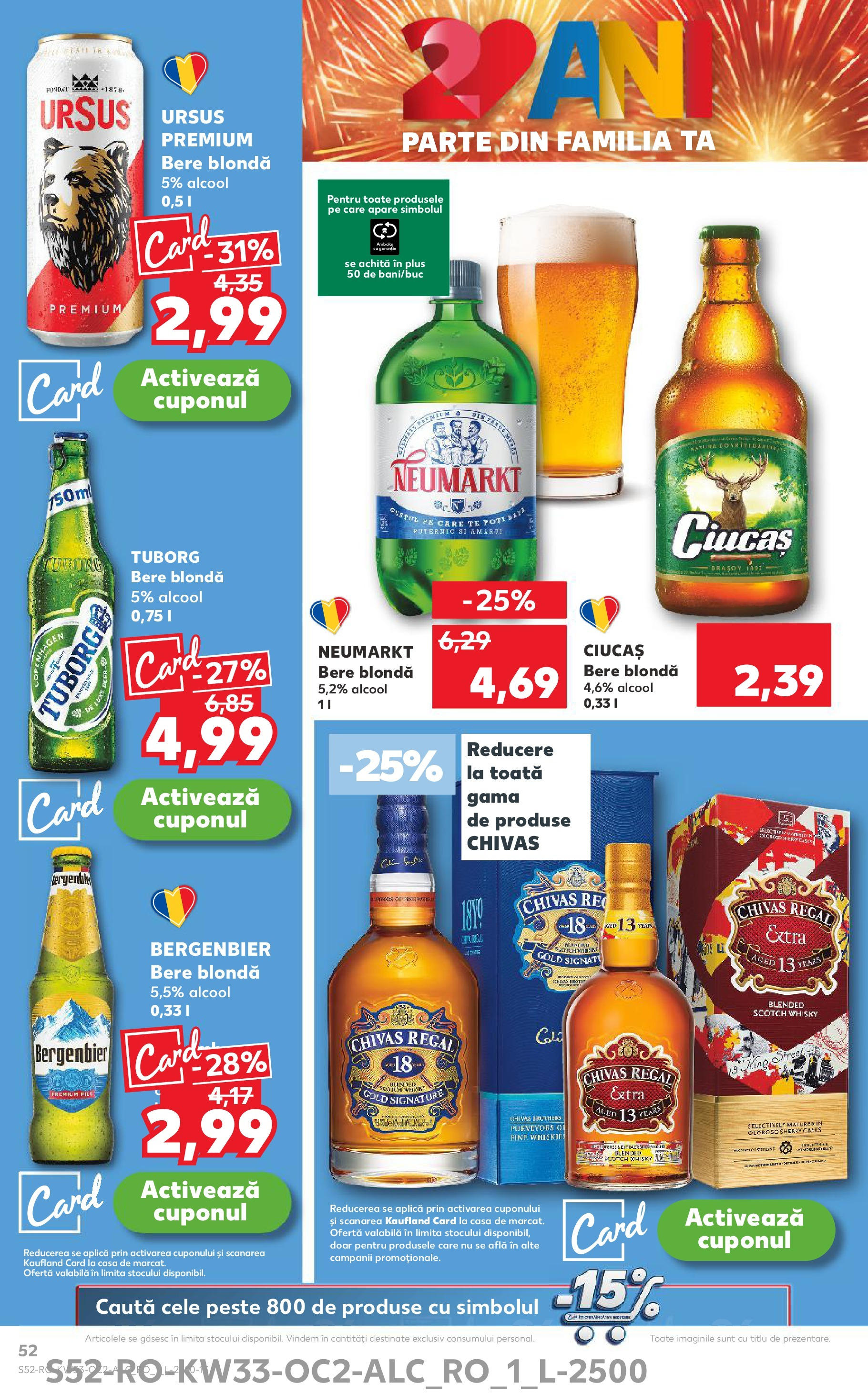 Catalog Kaufland - Pitești 13.08.2025 - Revista si Oferta | Pagină: 52 | Produse: Bere, Pește, Plastik Kulübe