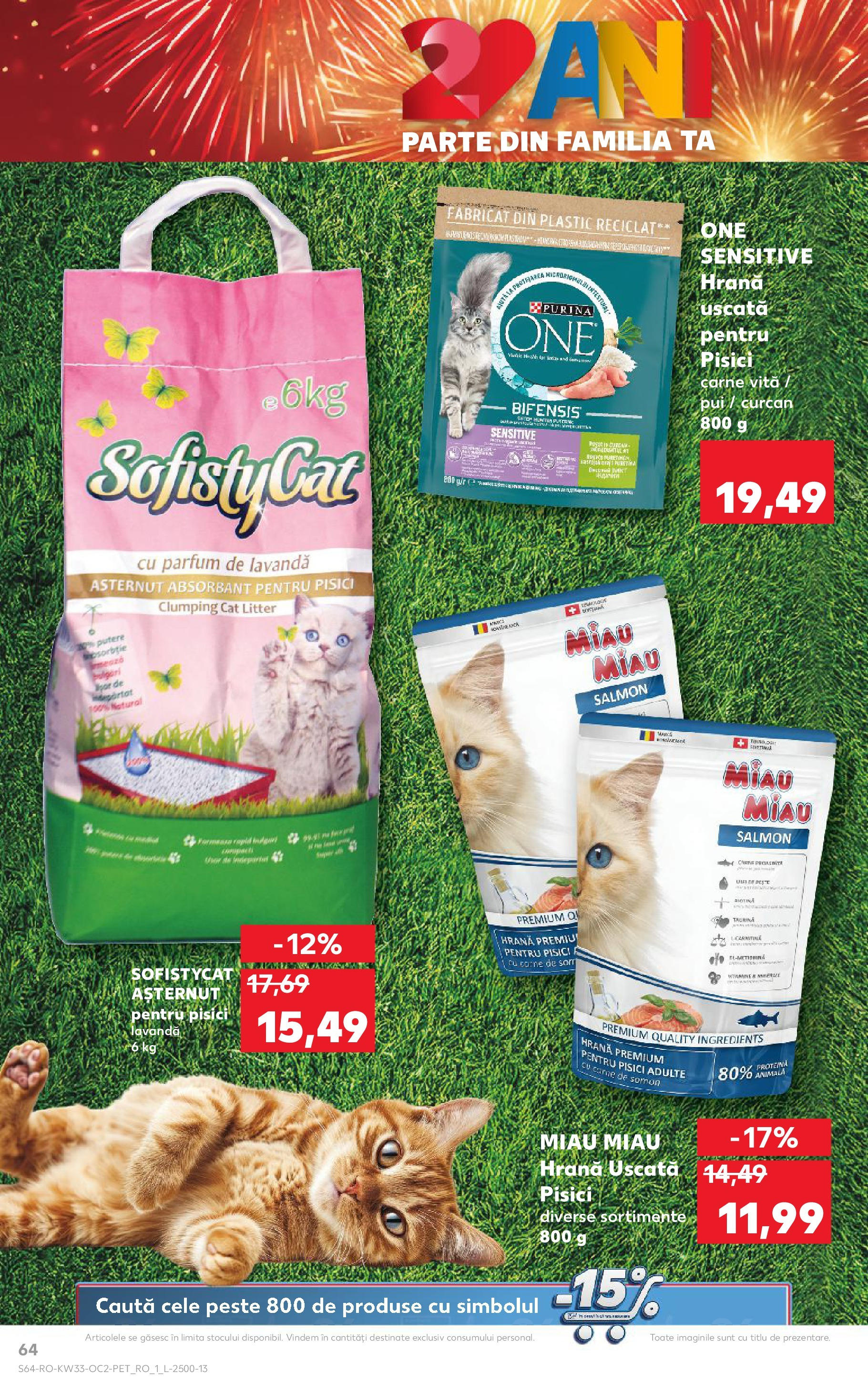 Catalog Kaufland - Pitești 13.08.2025 - Revista si Oferta | Pagină: 64 | Produse: Hacıyatmaz Kedi Oyuncağı, Parfum, Pește