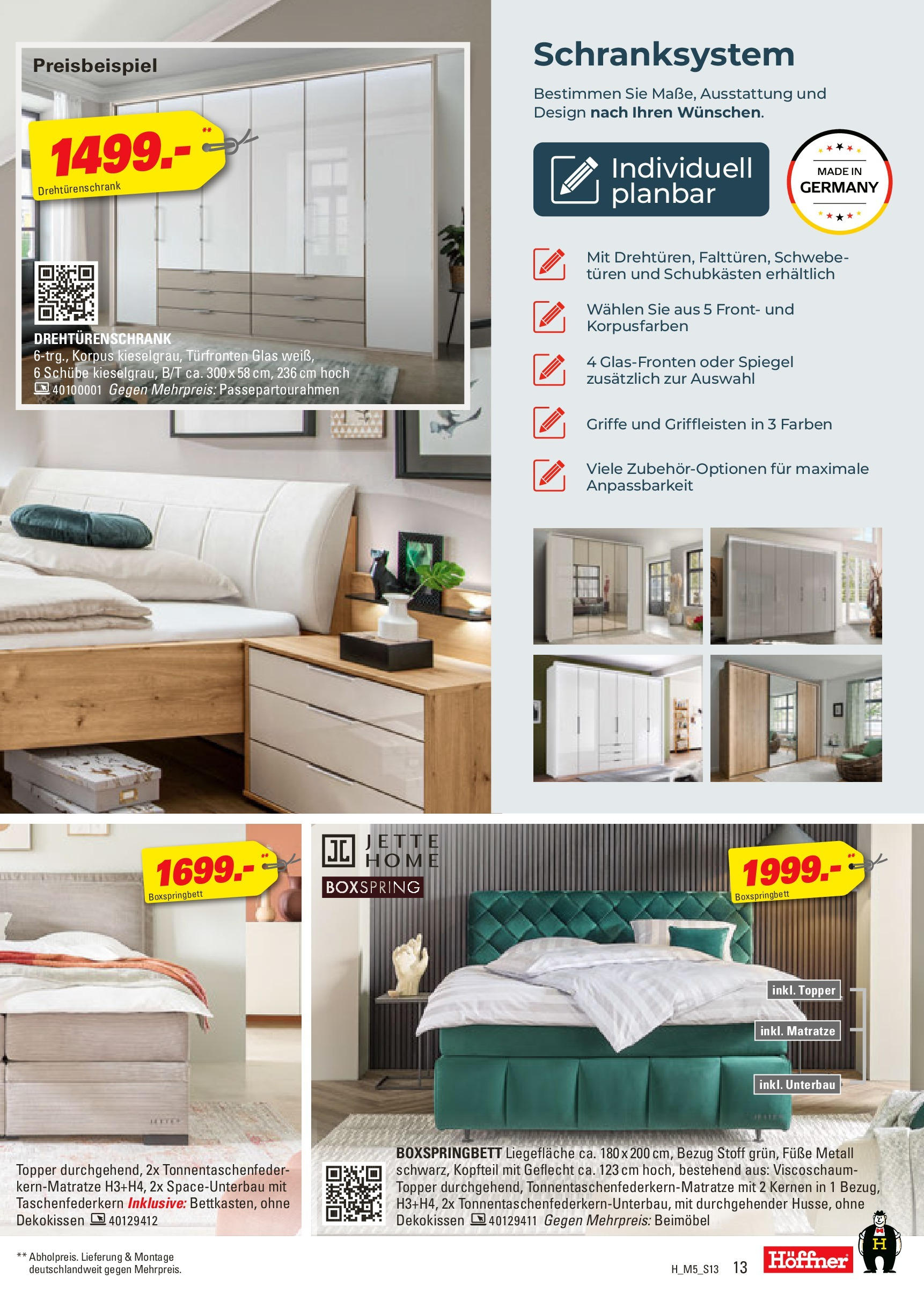 Höffner Prospekt München-Freiham (ab 12.08.2025) zum Blättern | Seite: 13 | Produkte: Matratze, Drehtürenschrank, Boxspringbett, Spiegel Höffner Prospekt München-Freiham (ab 12.08.2025) zum Blättern | Seite: 13 | Produkte: Matratze, Drehtürenschrank, Boxspringbett, Spiegel