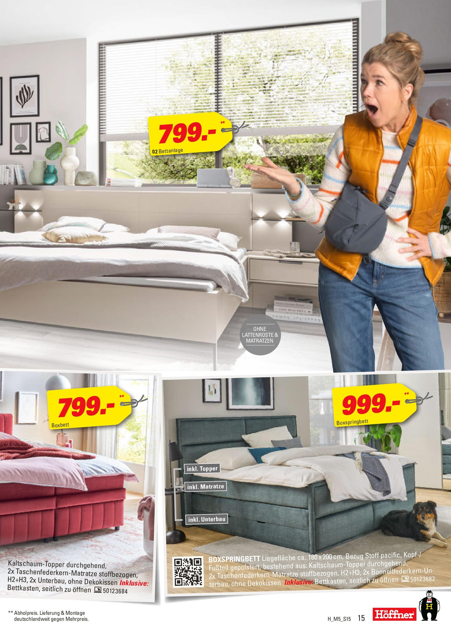 Höffner Prospekt München-Freiham (ab 12.08.2025) zum Blättern | Seite: 15 | Produkte: Matratze, Boxspringbett, Topper Höffner Prospekt München-Freiham (ab 12.08.2025) zum Blättern | Seite: 15 | Produkte: Matratze, Boxspringbett, Topper
