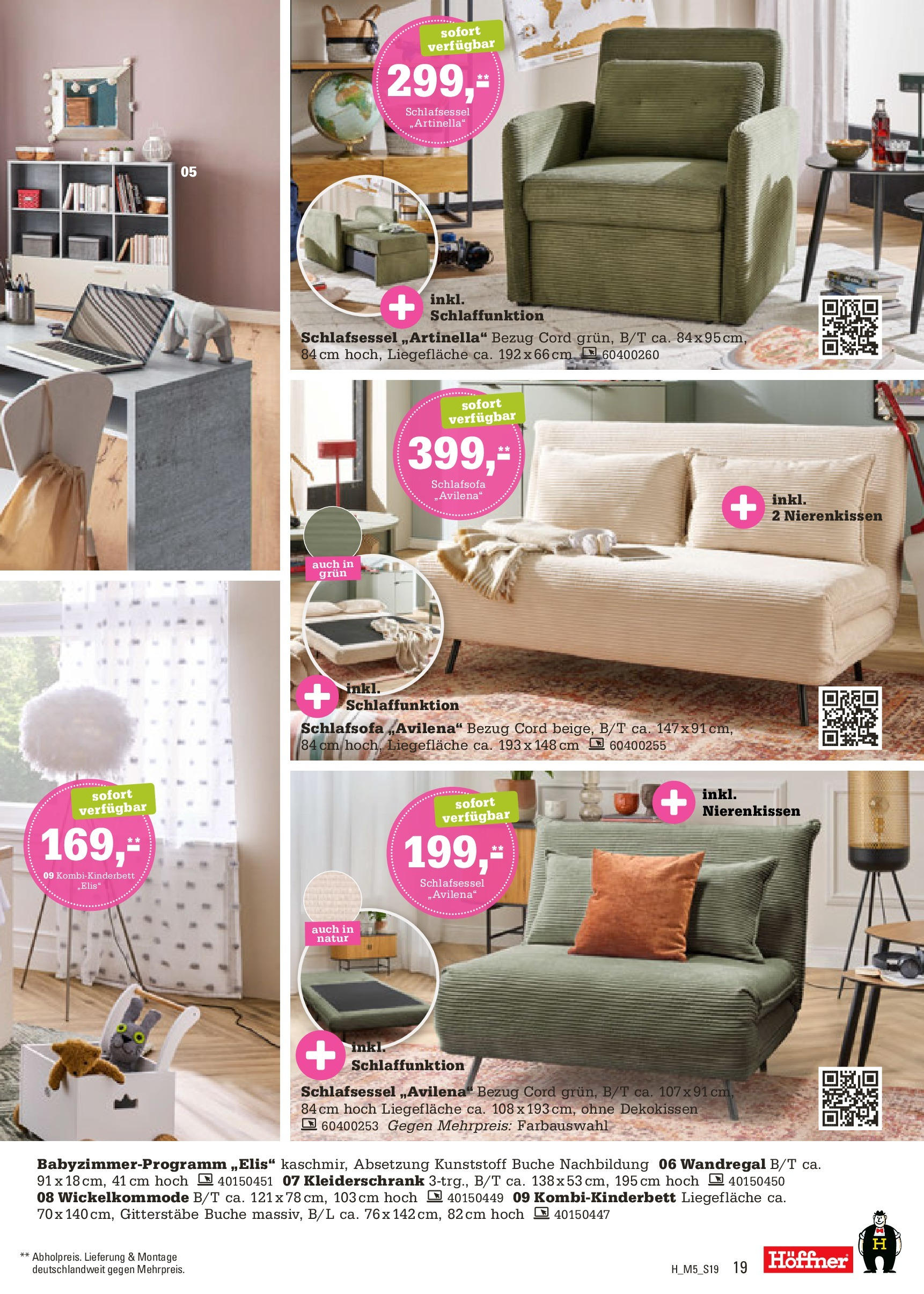 Höffner Prospekt München-Freiham (ab 12.08.2025) zum Blättern | Seite: 19 | Produkte: Schlafsofa, Wandregal, Kleiderschrank Höffner Prospekt München-Freiham (ab 12.08.2025) zum Blättern | Seite: 19 | Produkte: Schlafsofa, Wandregal, Kleiderschrank